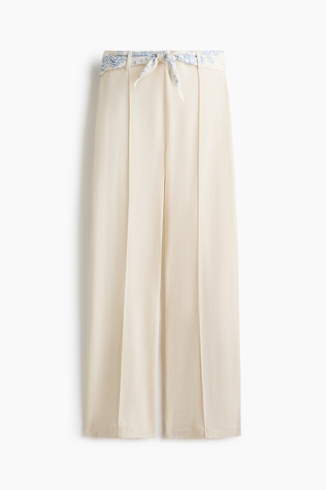 Pantalon avec foulard - Crème/Beige - 1