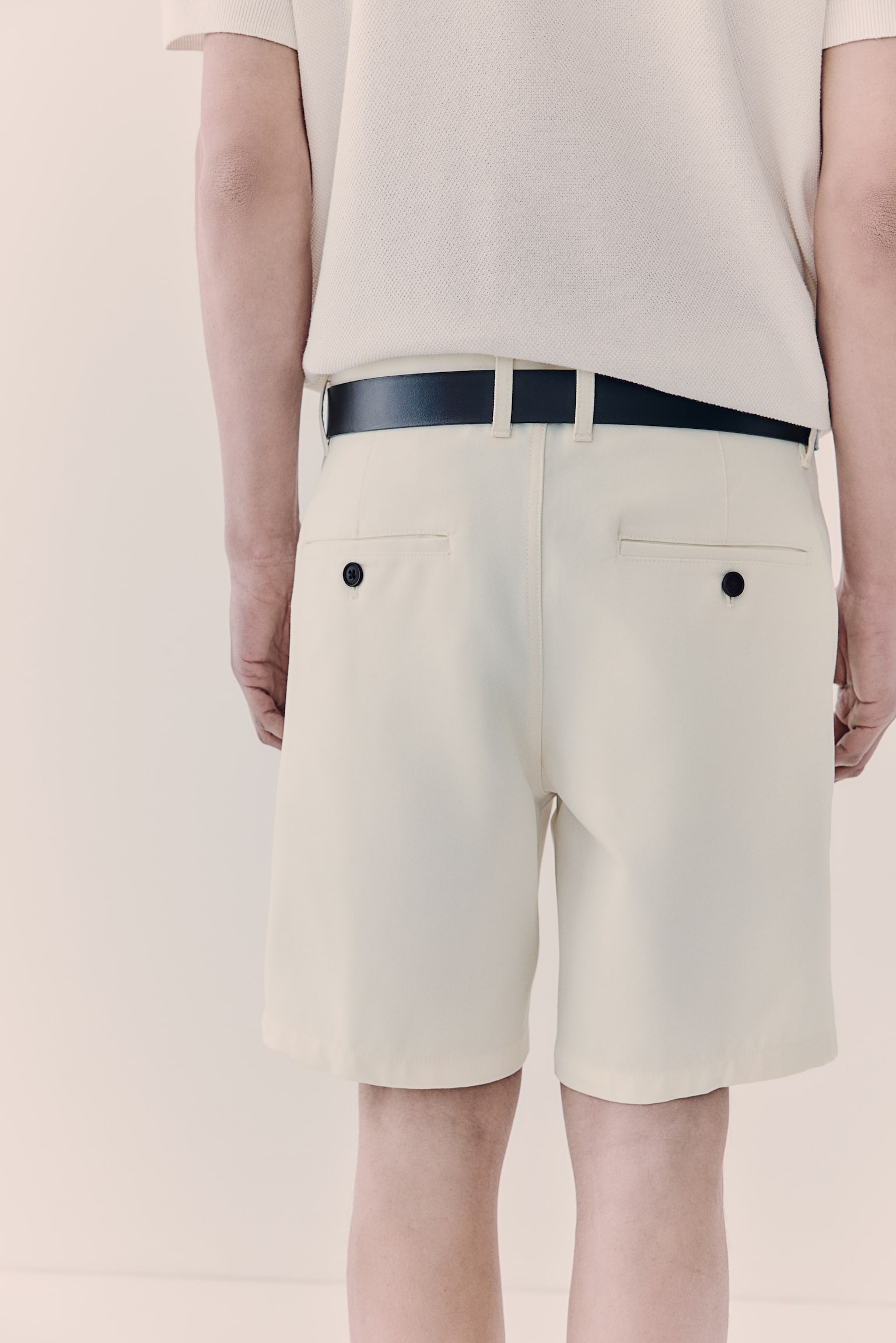 Regular Fit Chino shorts - White/Beige/Navy blue - 6