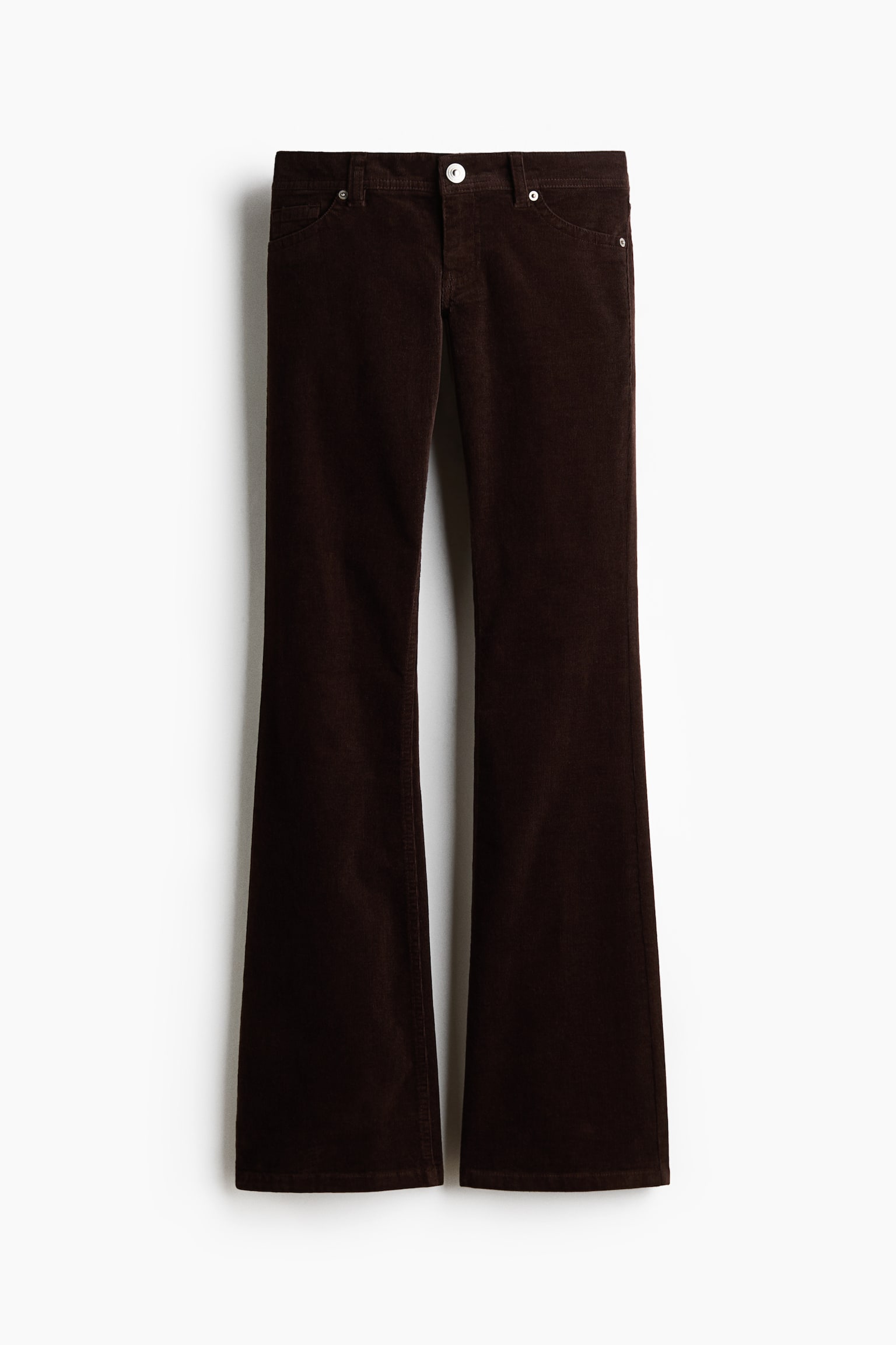 Женские брюки H&M Flared, цвет: Тёмный коричневый — фото 1