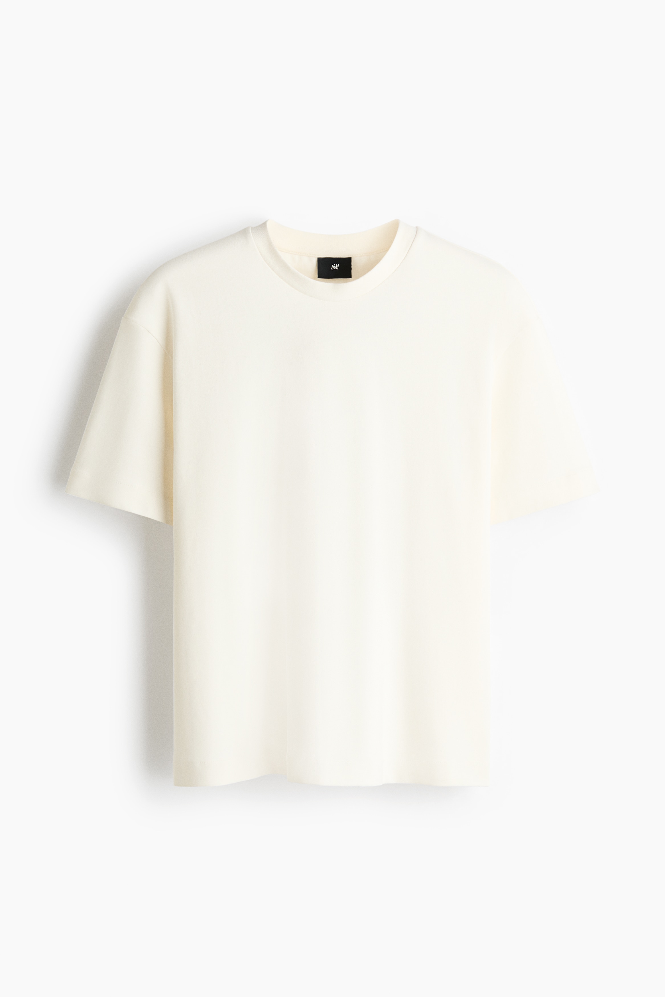 T-shirt interlock Loose Fit - Crema/Blu petrolio/Grigio chiaro mélange
