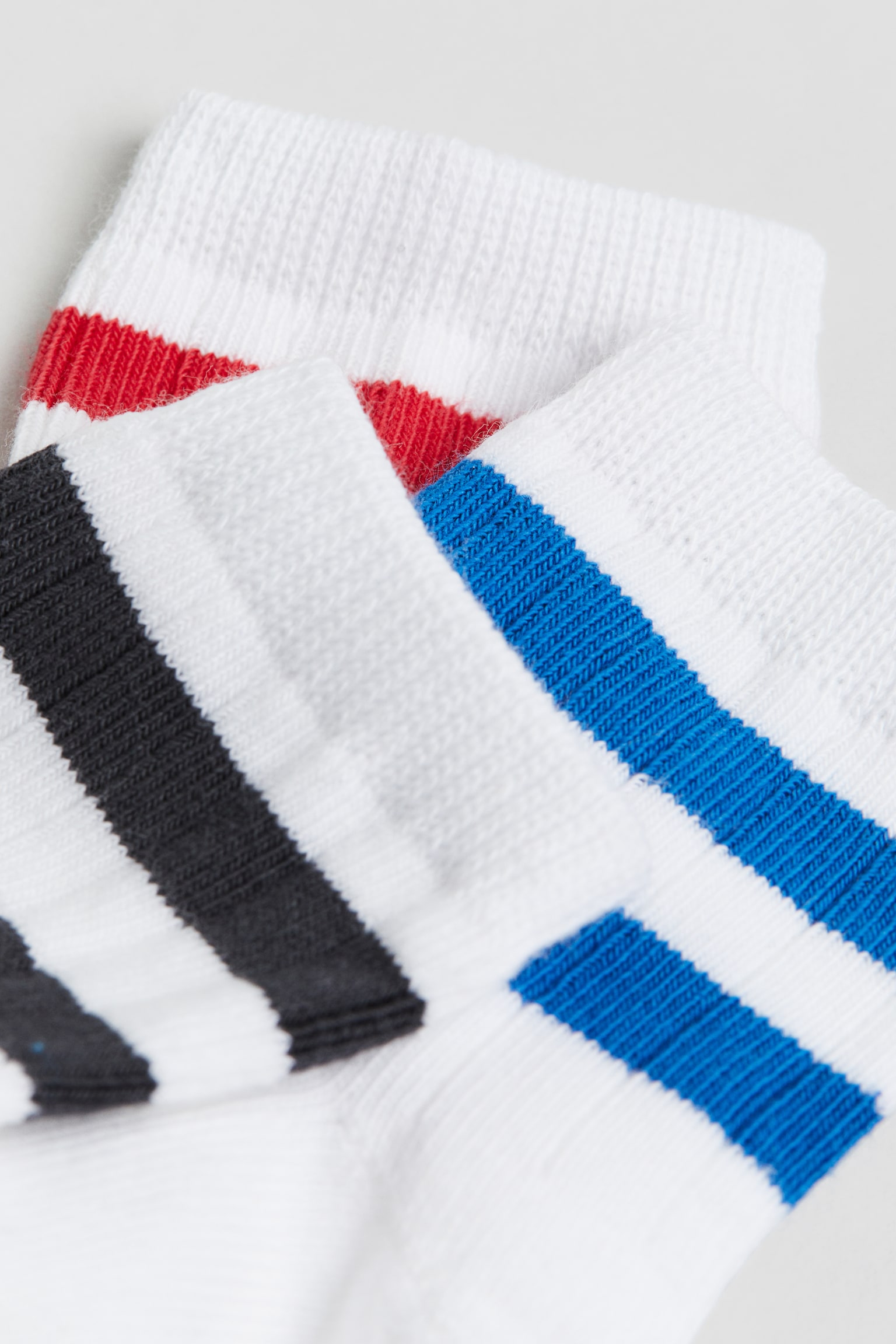 3-pack socks - White/Red/Dusty green/Striped - 2