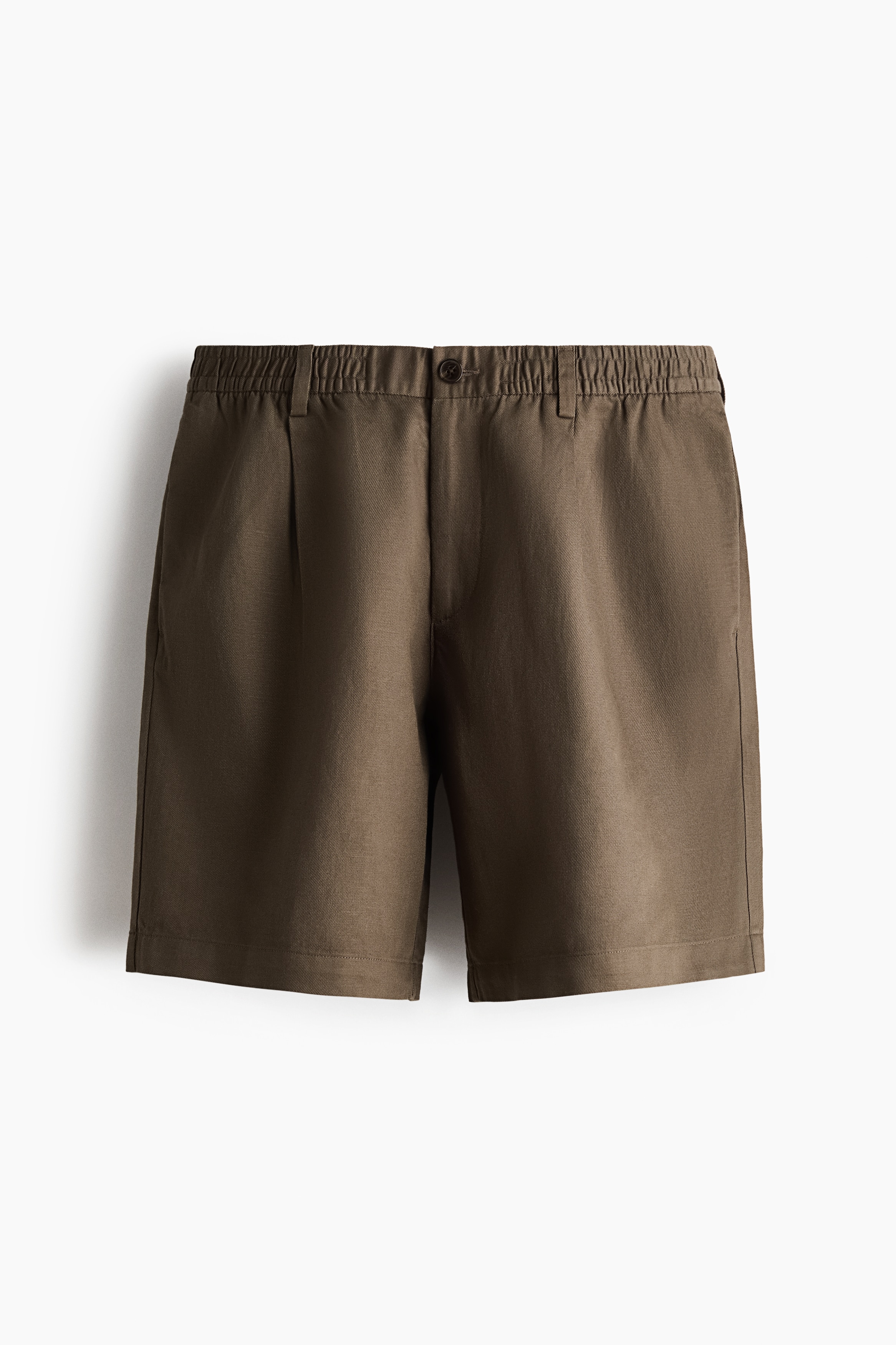 Relaxed Fit Linen-blend shorts - Brown/Black/White/Dark brown
