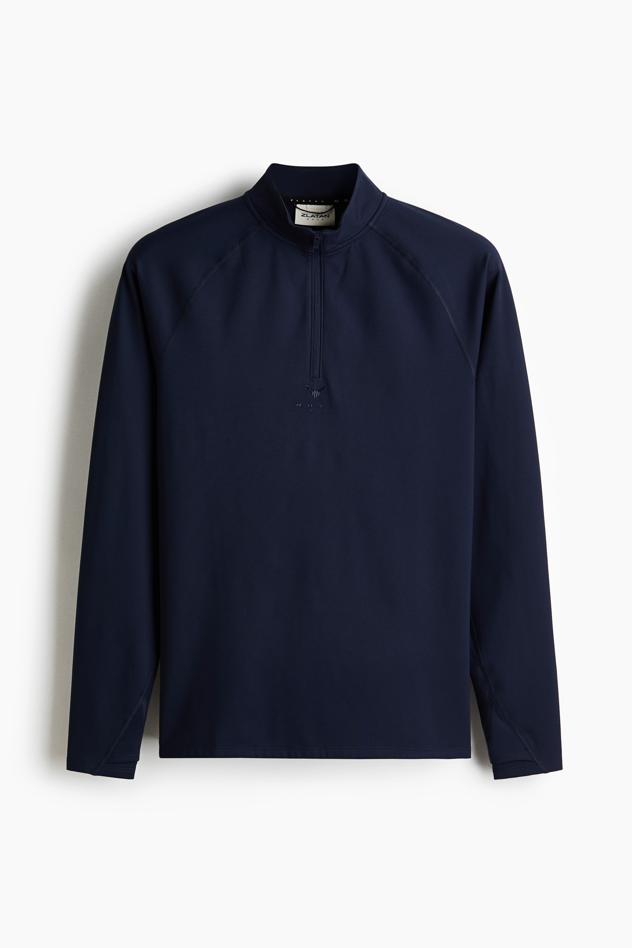 View larger image: Warming zip-top sports top with ThermoMove™ - Dark navy blue/Move Zlatan - Men | H&M IN 6