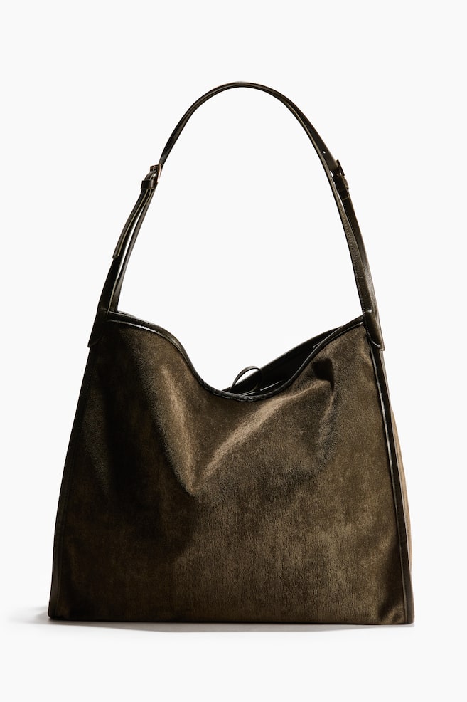 Tote Bag - Dark khaki green/Beige/leopard print - 1