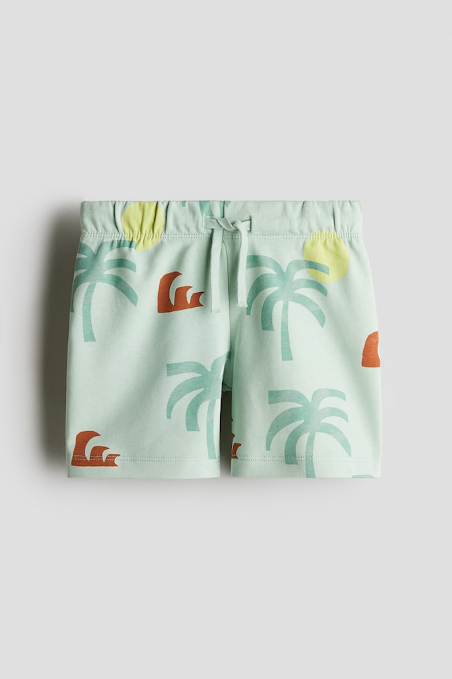 Printed sweatshorts - Light turquoise/Palm trees/Light blue/Dinosaurs/Navy blue/92/Dark green/Venice/Beige/Bright blue/Football/White/Cars/Cream/Cheetahs/Dark blue/Patterned - 1