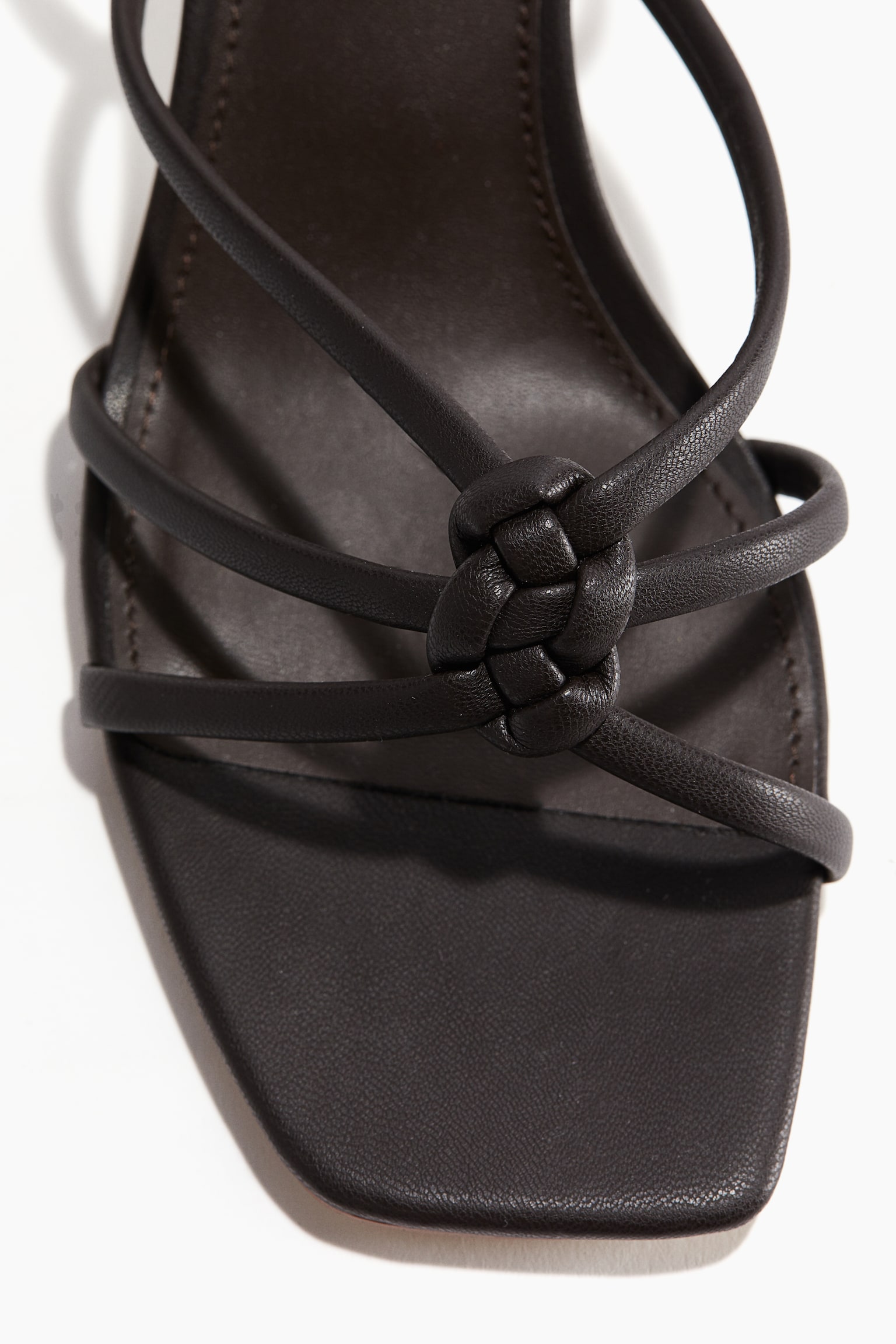 Heeled Strappy Sandals - Dark brown/Black/Gold colour - 2