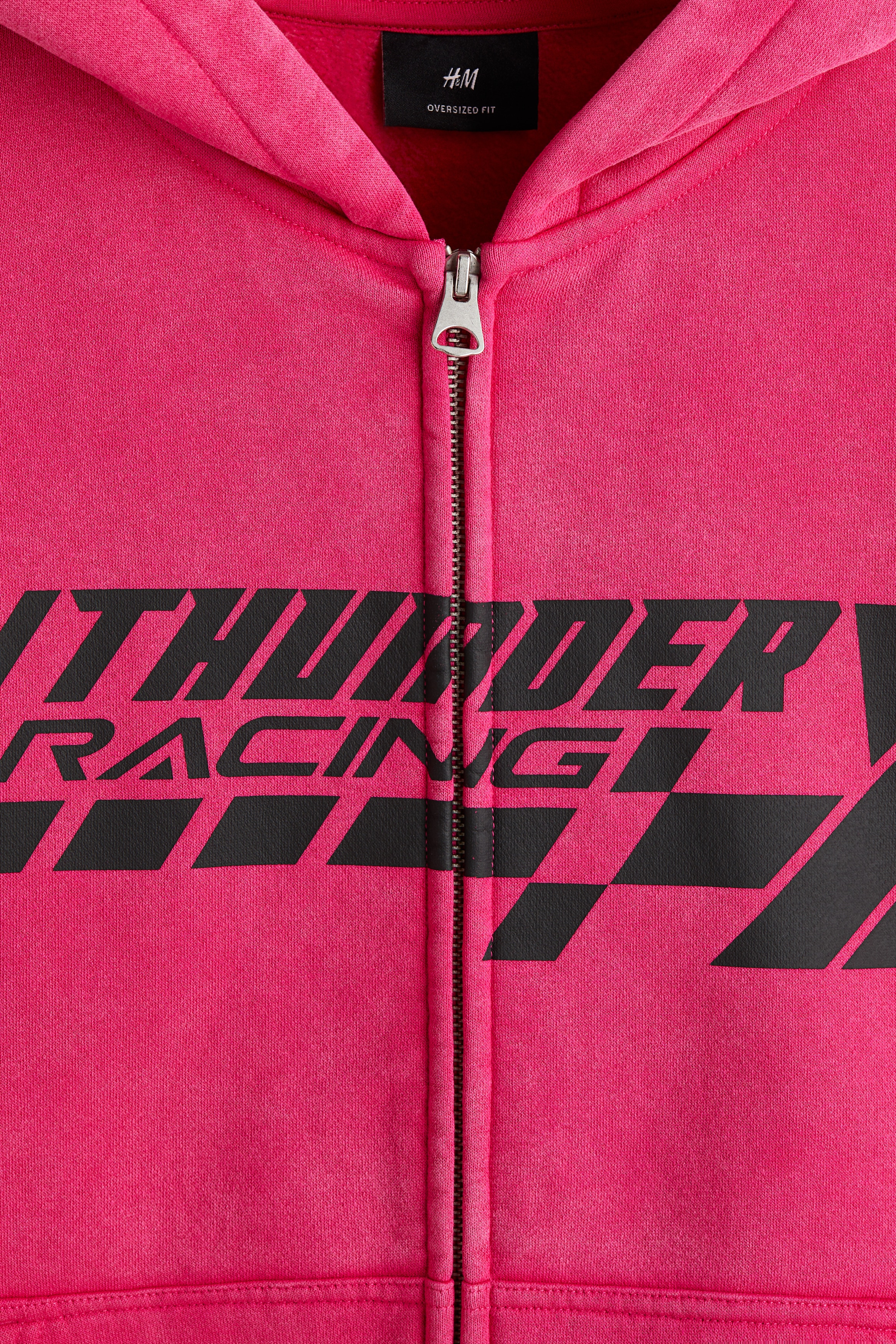 Oversized Hooded Jacket - Cerise/Thunder Racing - Men | H&M US Oversized Hooded Jacket - Cerise/Thunder Racing - Men | H&M US
