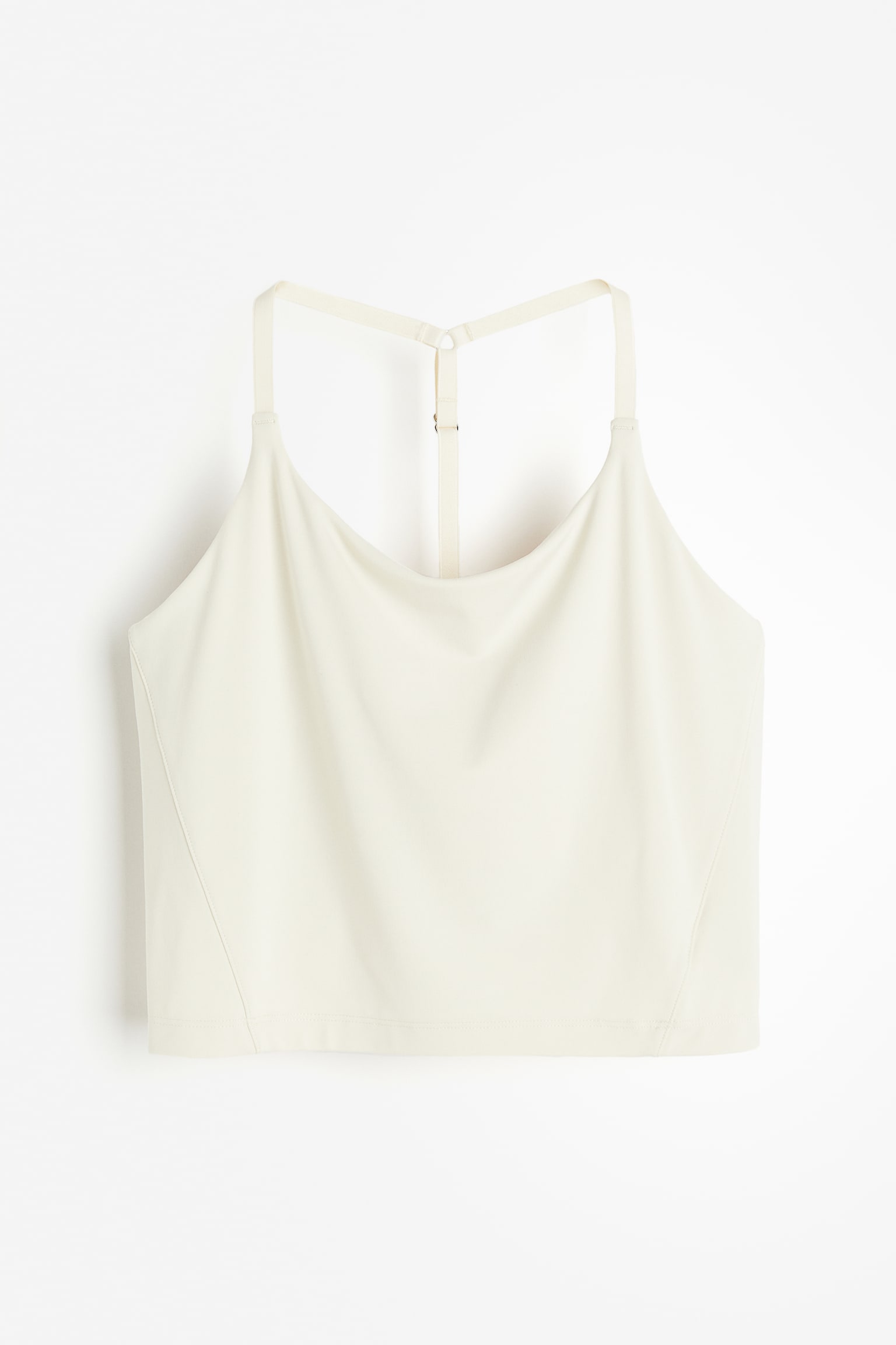 Cropped Activewear Tank In SoftMove™ - Cream/Black/Rust brown - 2