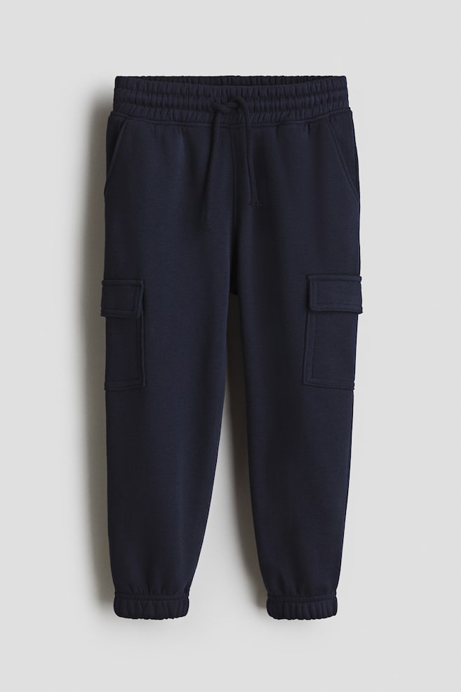 Brushed-Inside Cargo Joggers - Navy blue/Black/Light gray melange/Dark gray/Khaki green - 1