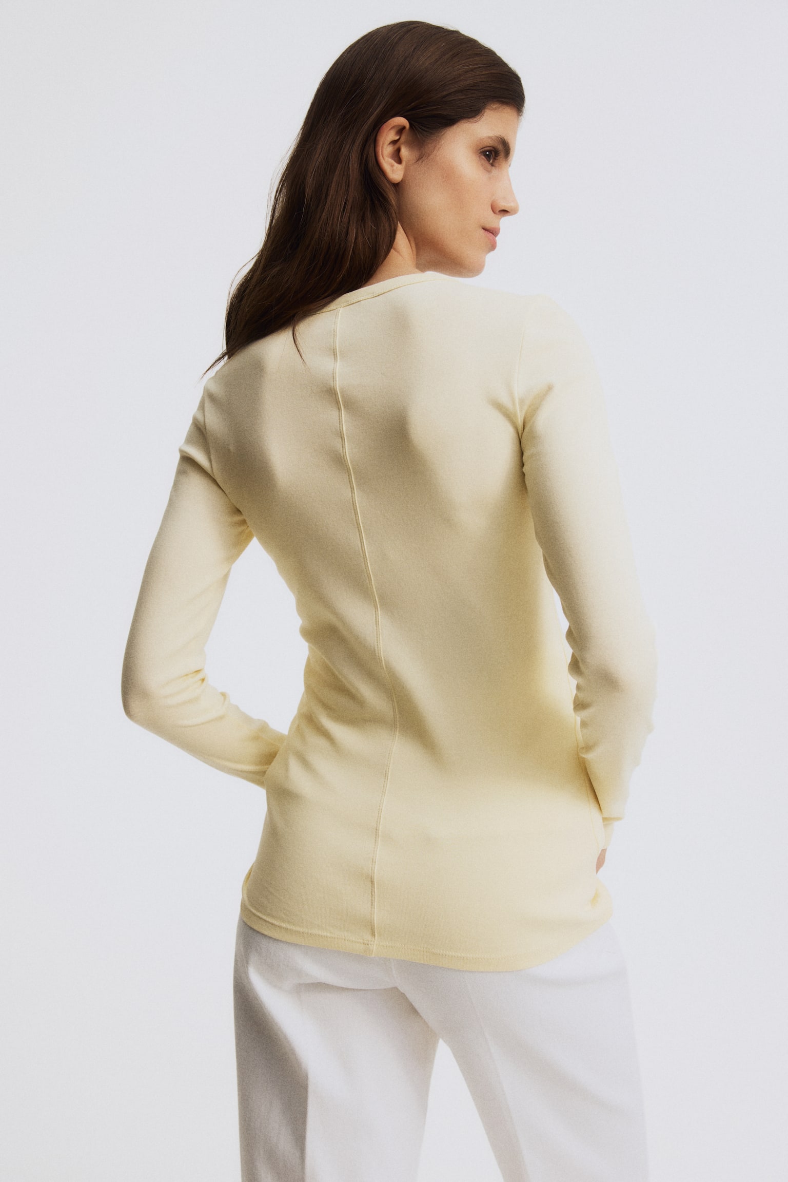 MAMA חולצה עם שרוולים ארוכים - צהוב חיוור/חום כהה - 6