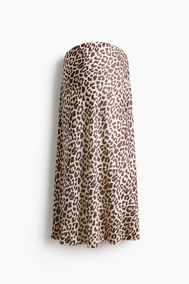 MAMA Falda slip de satín - Beige/Diseño de leopardo/Azul denim/Beige claro/Negro/Verde caqui oscuro/Negro/Lunares - 1