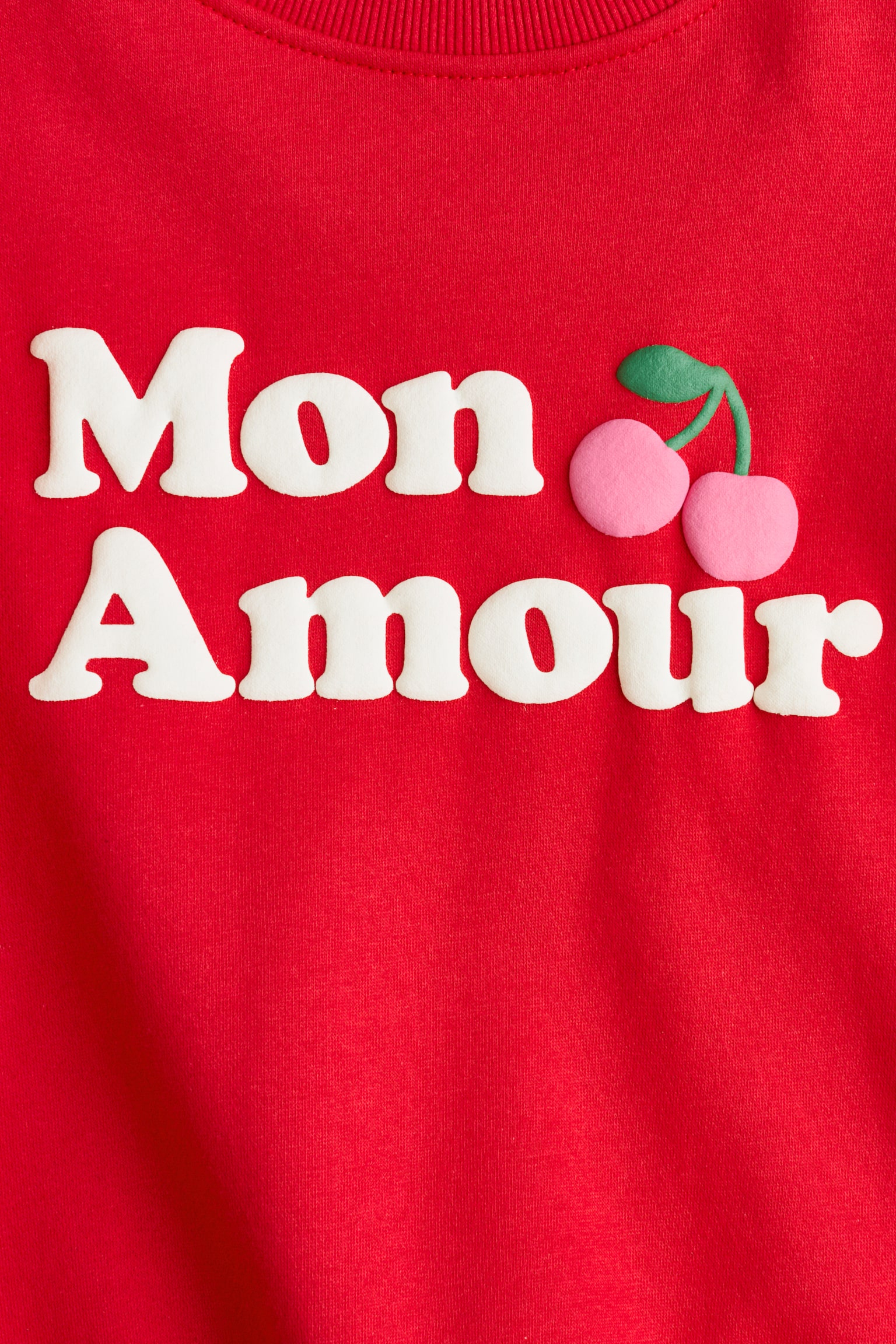 Sudadera con diseño e interior peinado - Rojo/Mon Amour/Beige claro/Floreado/Negro/Paris/Morado/Cerezas/Rosa claro/Unicornios - 4
