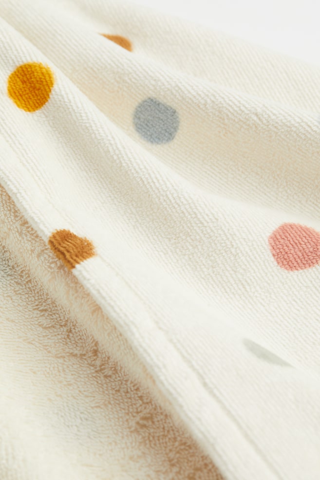 Hooded bath towel - Light beige/Spotted/Natural white/Rainbows/Light green/Cars/Light pink/Strawberries - 2