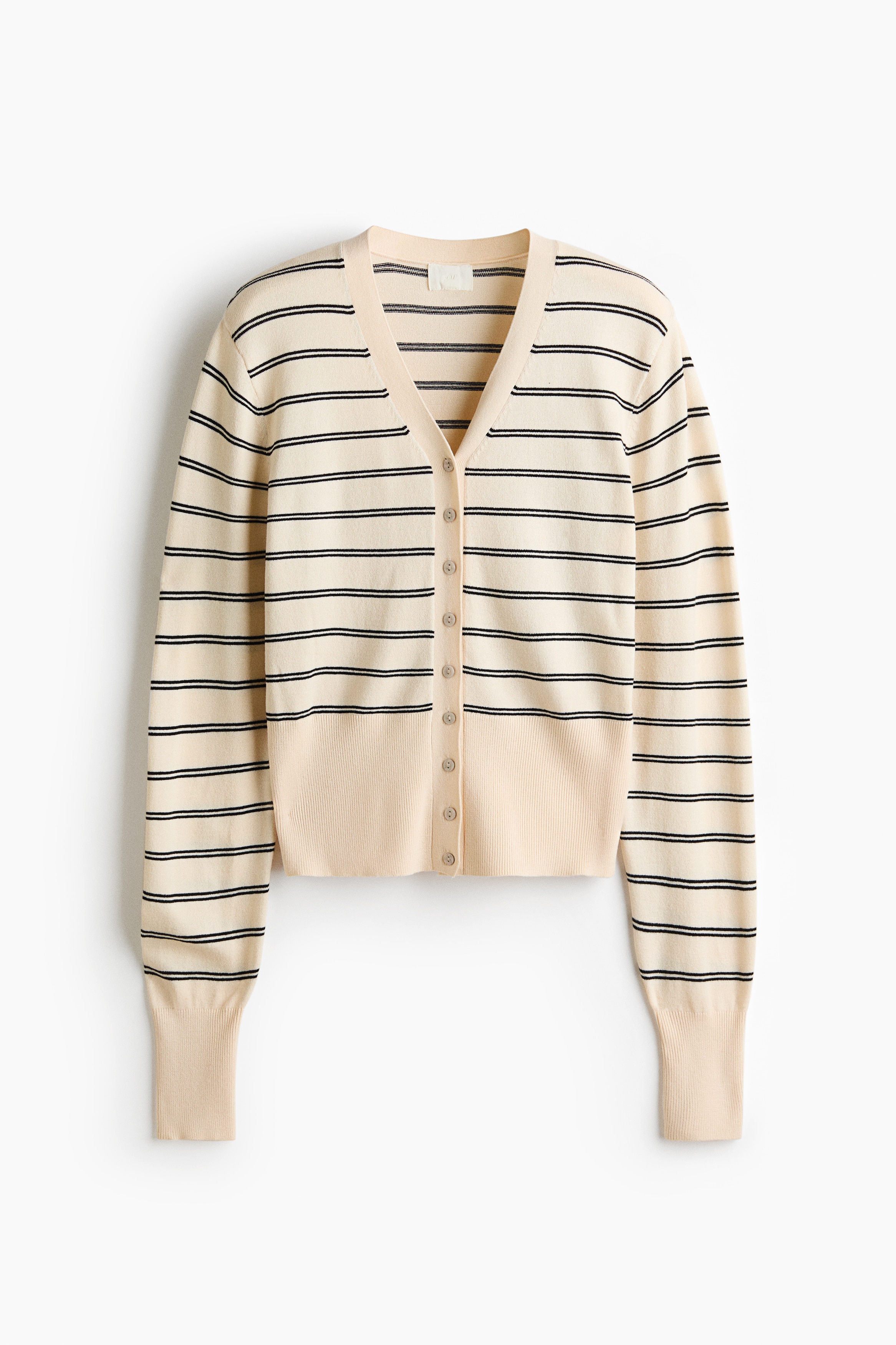 Fijngebreid vest - Lichtbeige/gestreept/Rood/Blauw/Dusty blauw/Wit