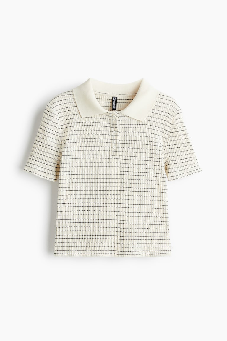 Polo majica od rebrastog pletiva