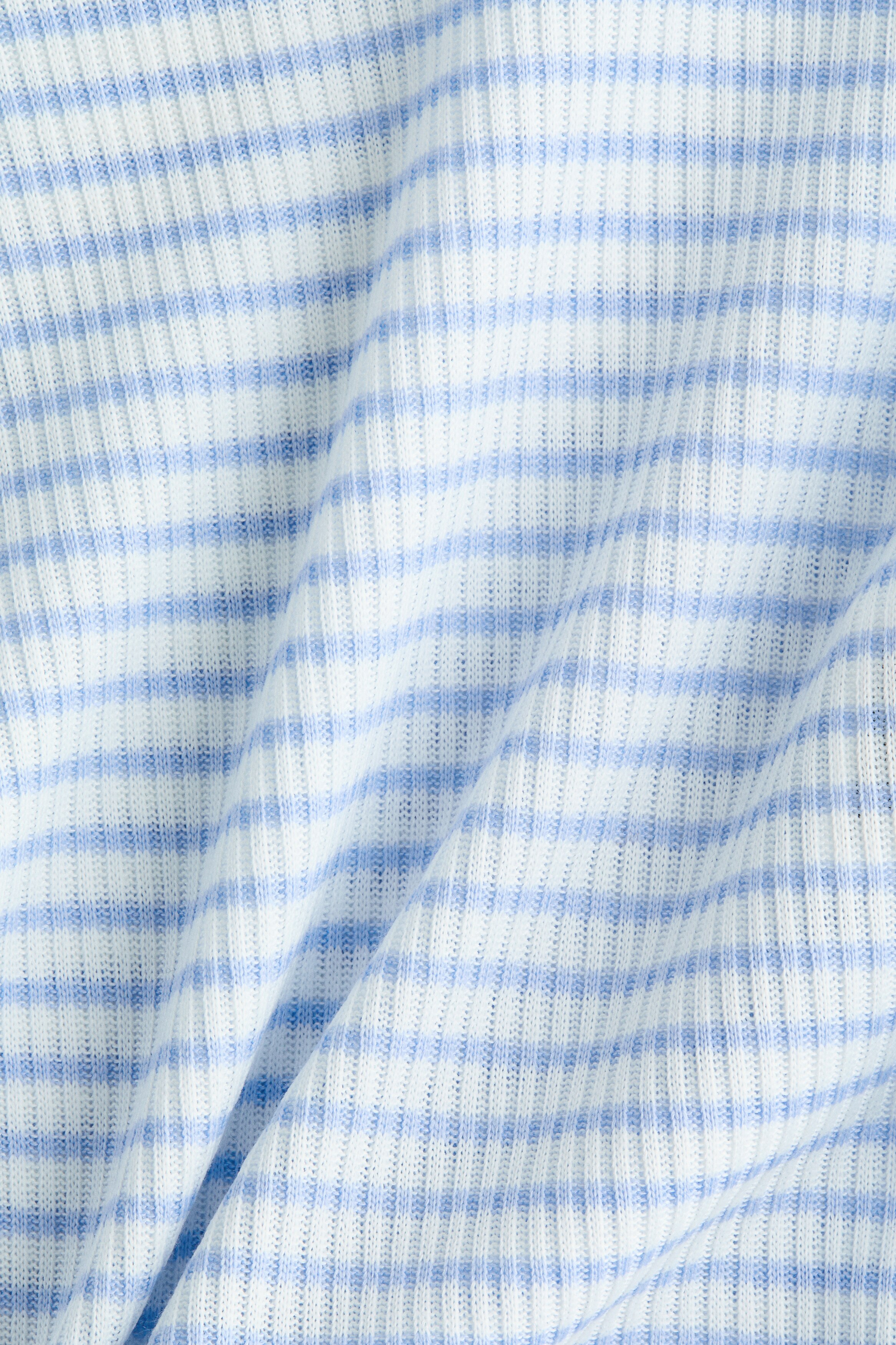 Ribbed collared top