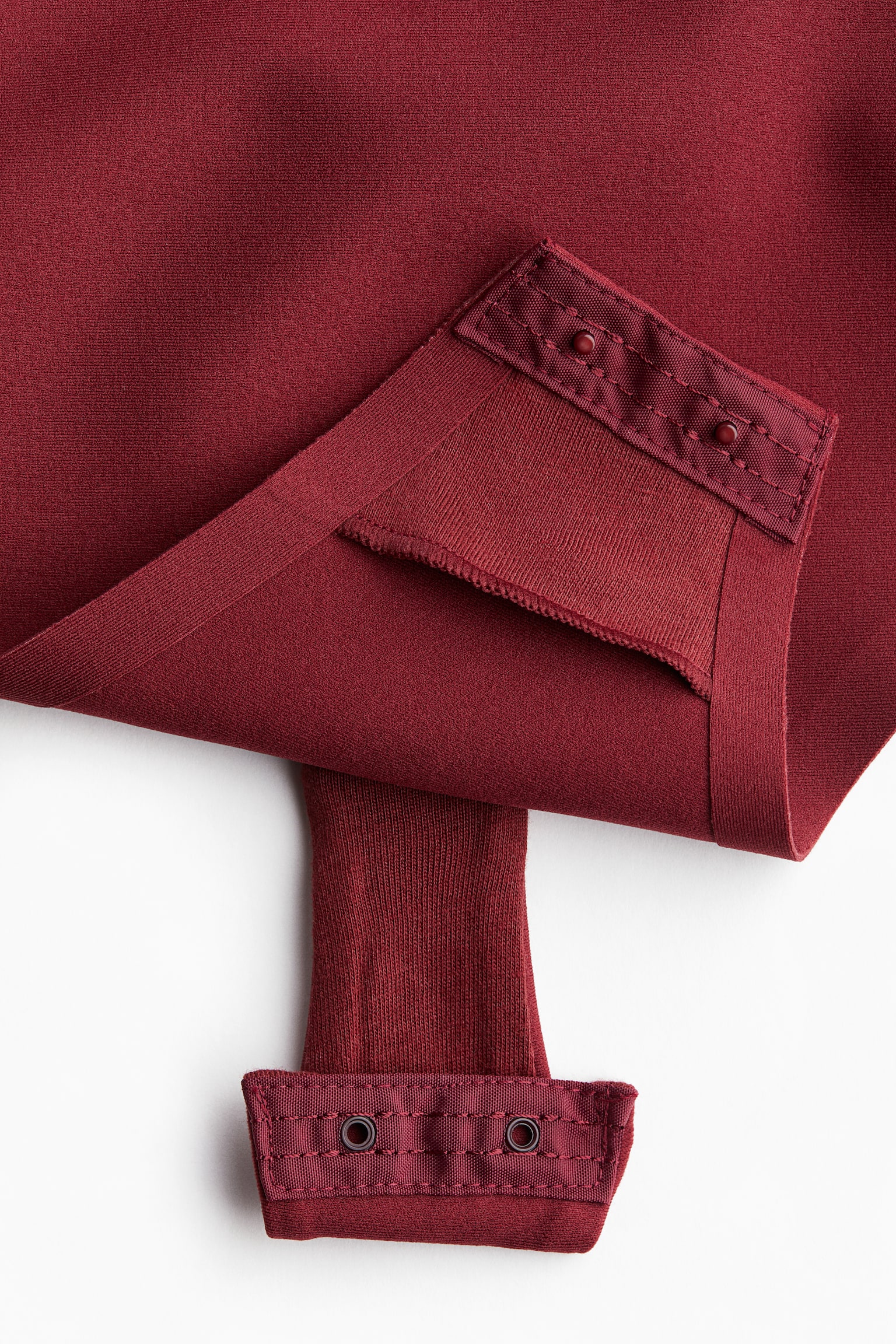 Body a perizoma in microfibra Light Shape - Rosso scuro/Nero - 4