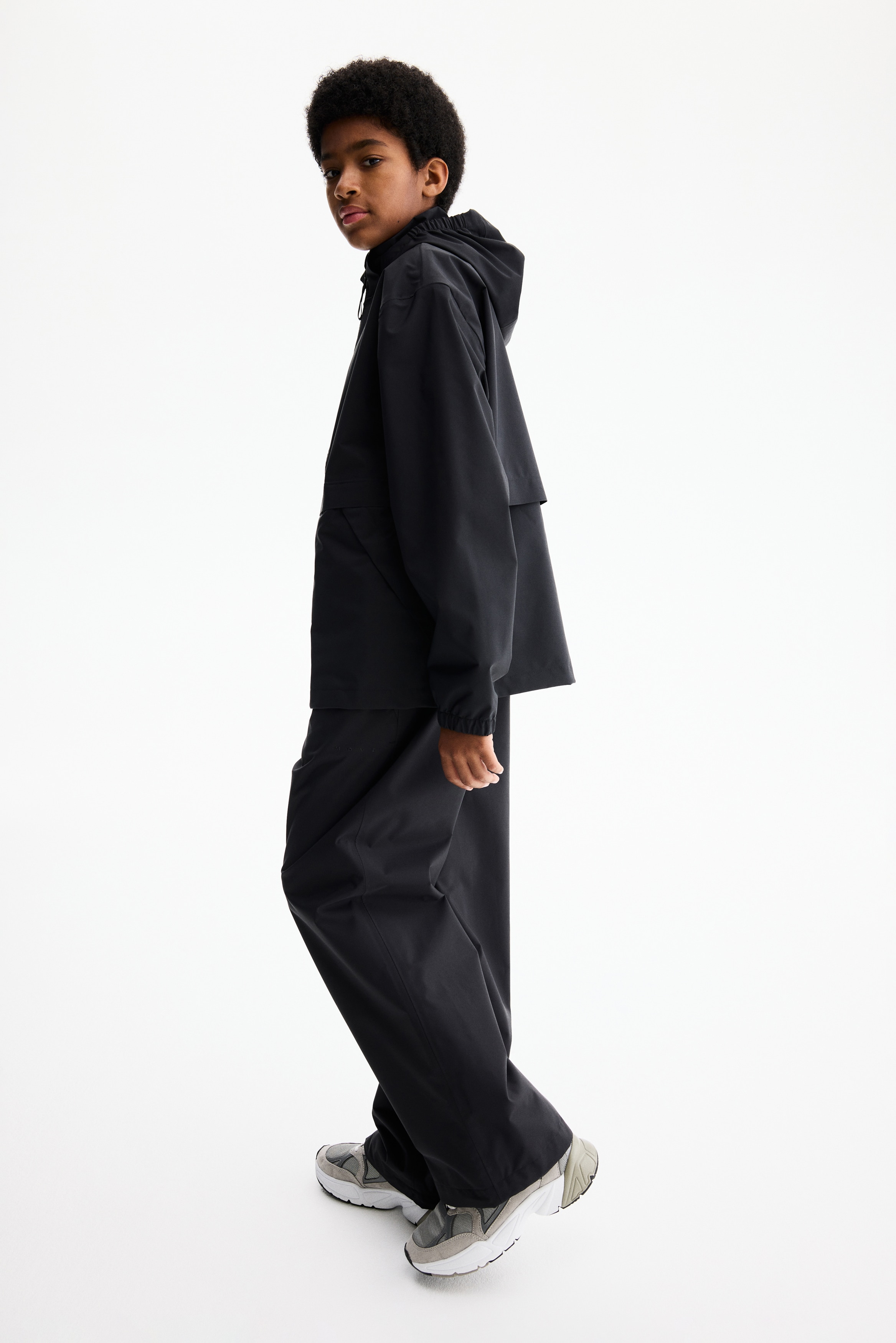 H&M Move - Boys - Black Unisex rain trousers with StormMove™ - Size: 8-9Y