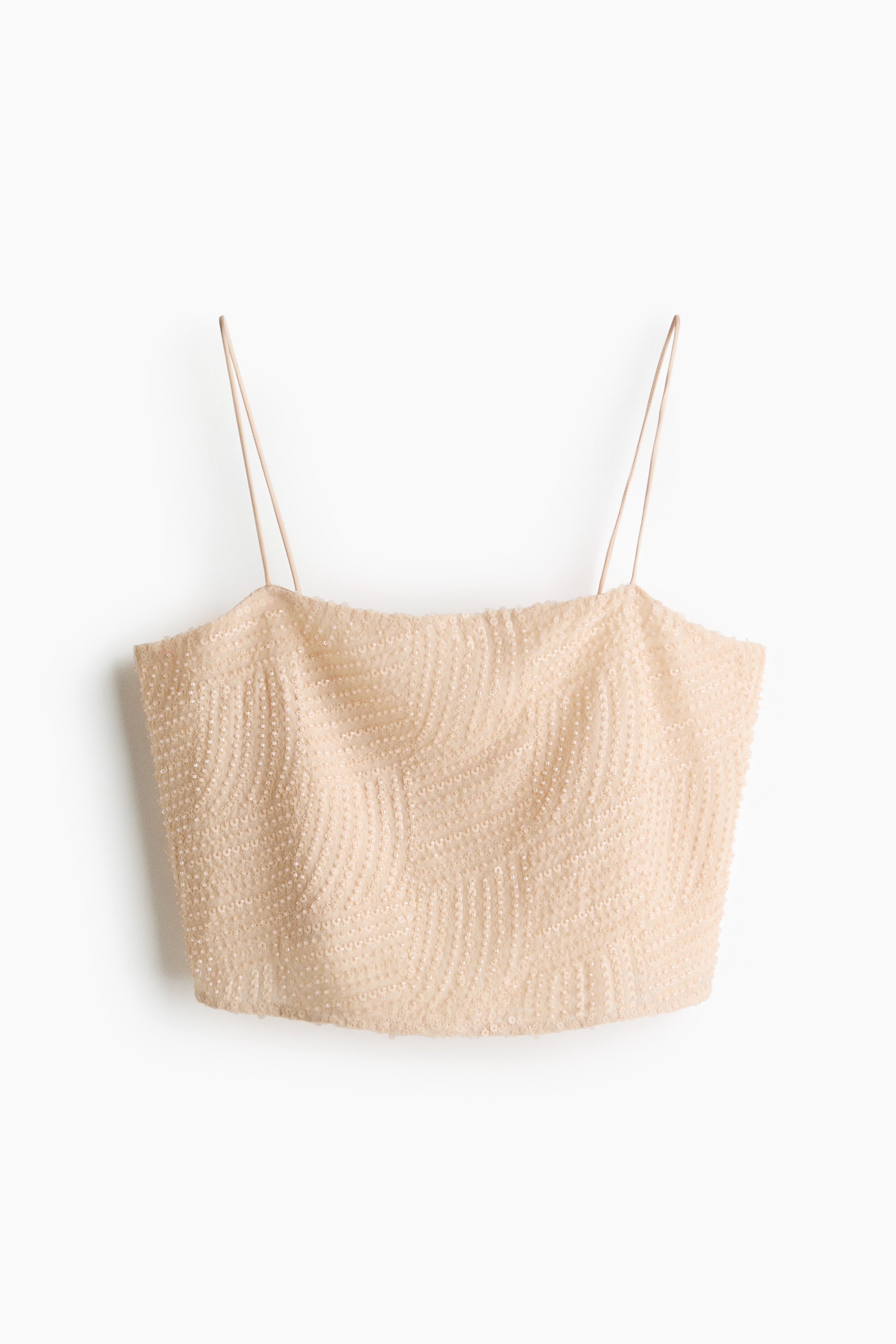 View larger image: Decorative Detail Cropped Top - Light beige - Ladies | H&M AU 5