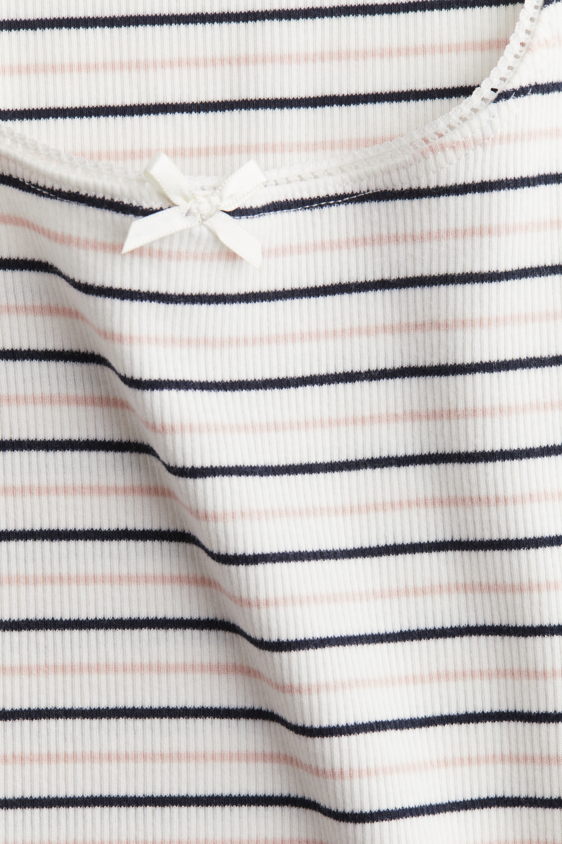 Pointelle jersey vest top