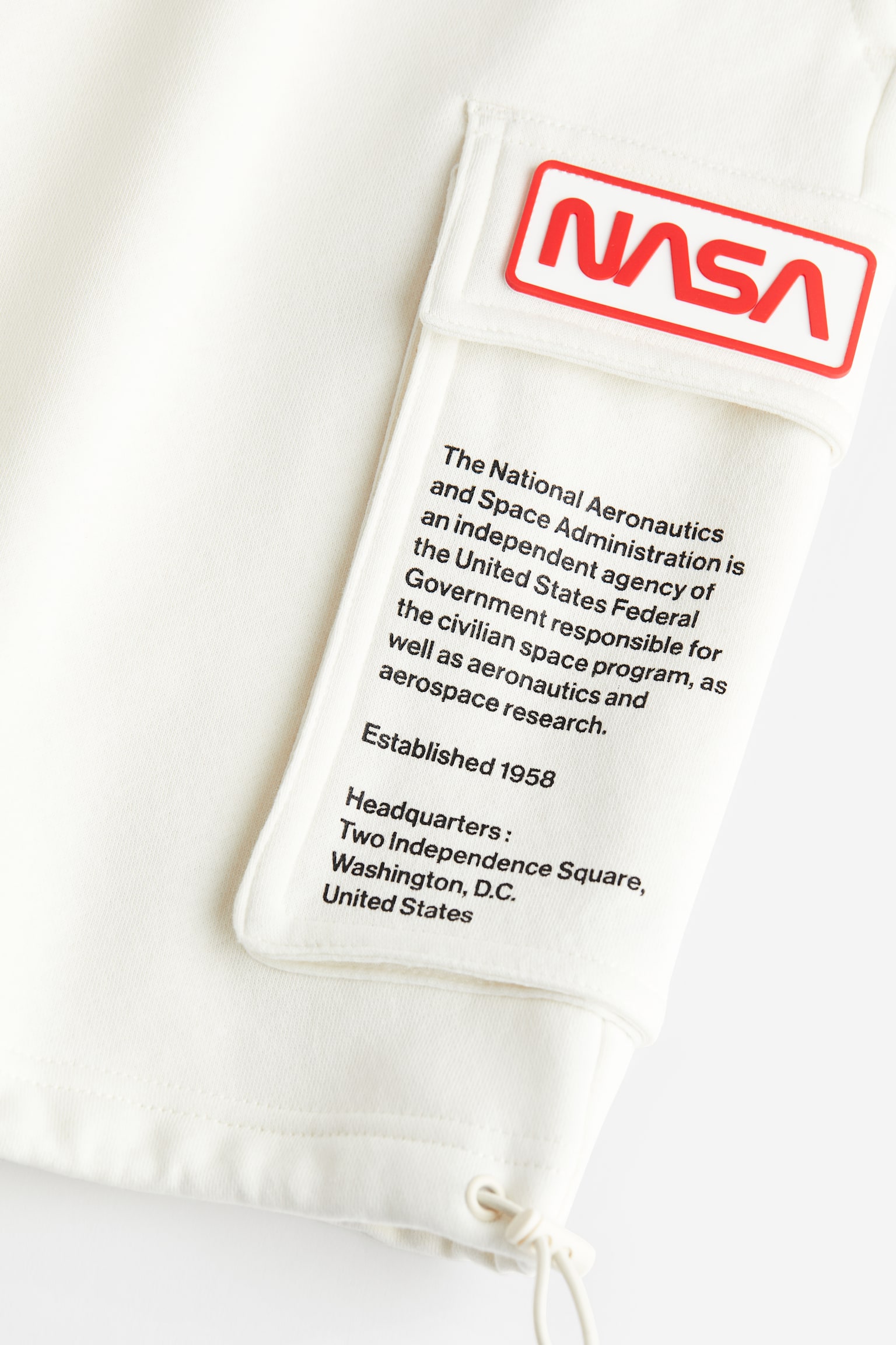 Print Sweat Shorts - Cream/NASA/Black/NASA - 3