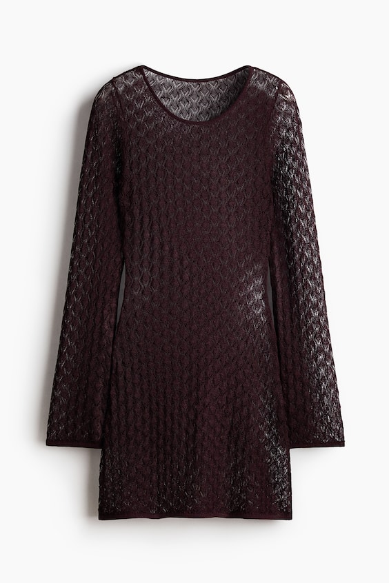 Женские топы H&M Shimmery Pointelle-Knit Top