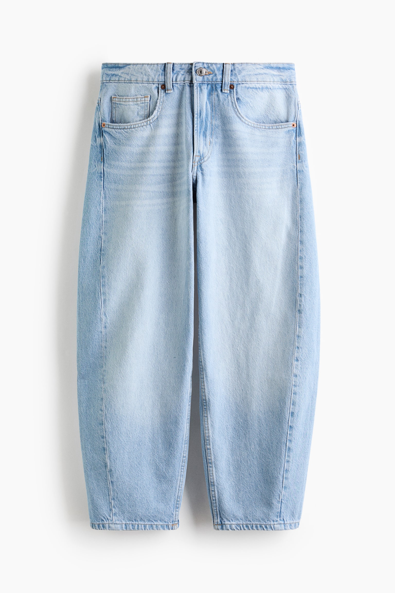Barrel Regular Waist Ankle Jeans - Light denim blue/White/Denim blue/Light denim gray - 1
