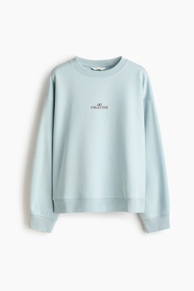 Sweatshirt with Text Motif - Light turquoise/Art Collective/Burgundy/Running Club/Cream/Le Club/Light gray/Athletics/Orange/Paris/Dark gray/Brunch/Dark blue/Le Marais Académie/Light pink/Athlétisme Parisien/Light gray melange/Paris - 1