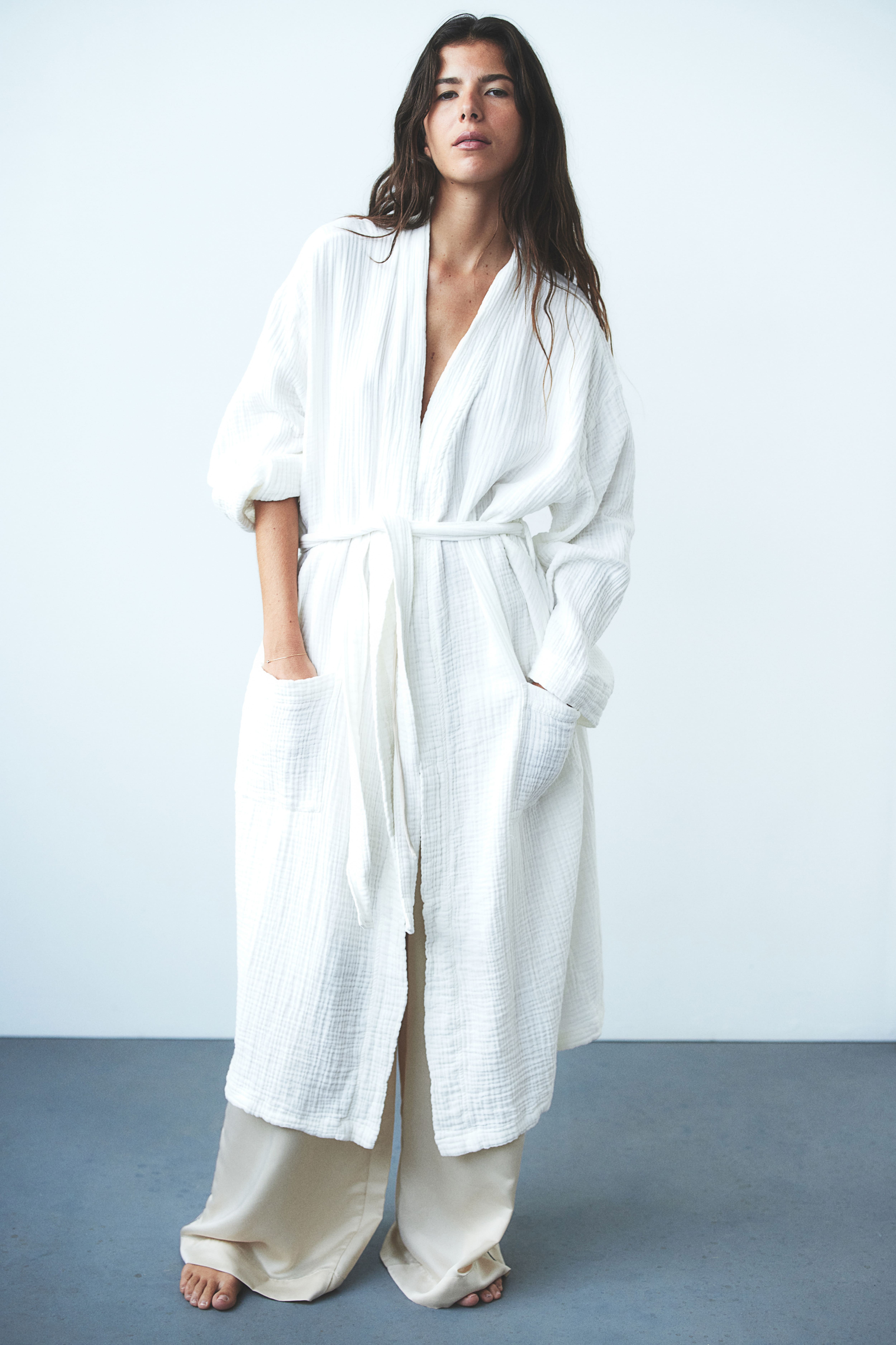 Muslin Bathrobe White Home All H M CA