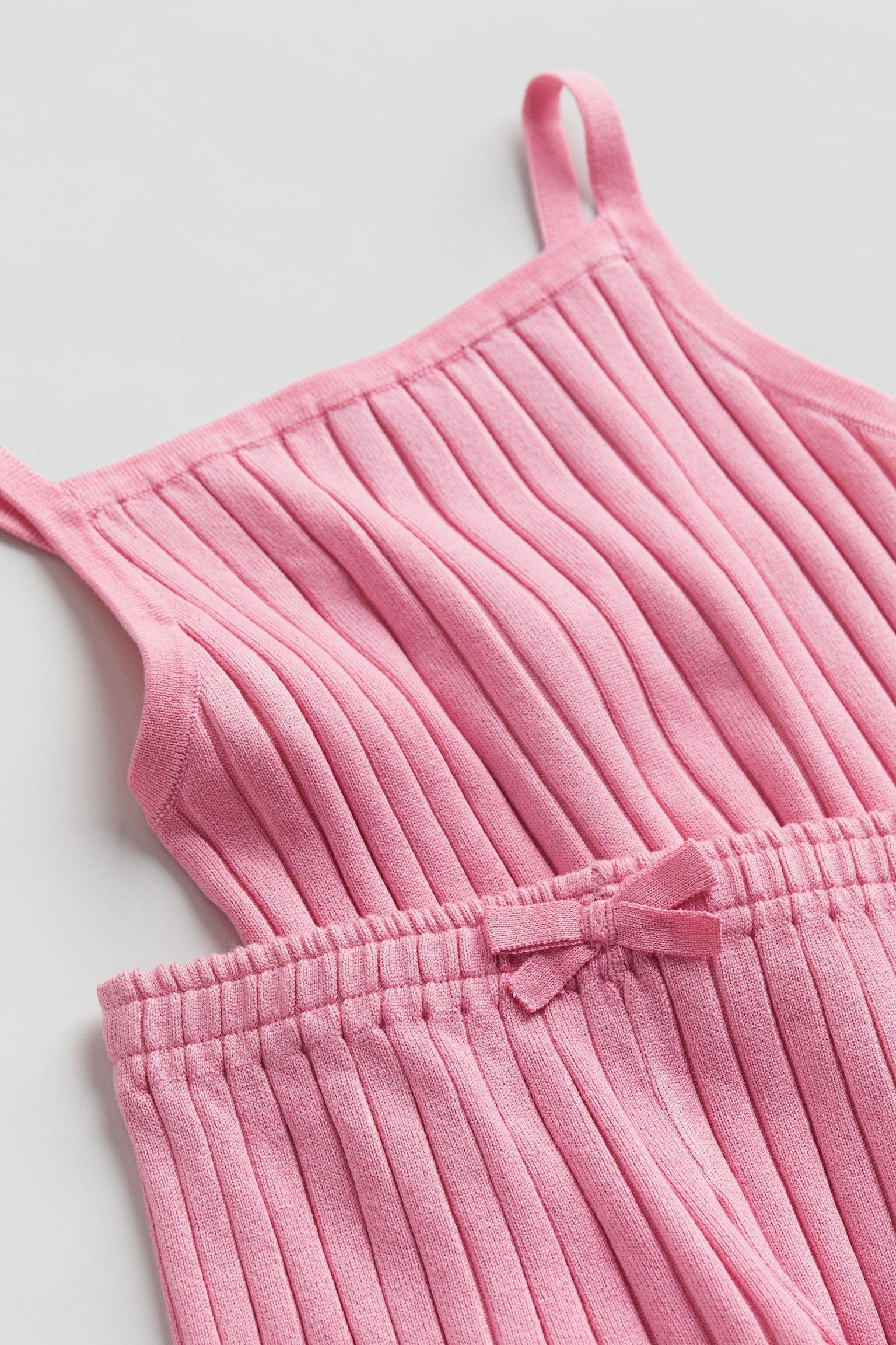 2-piece rib-knit set - Pink/Light beige - 2