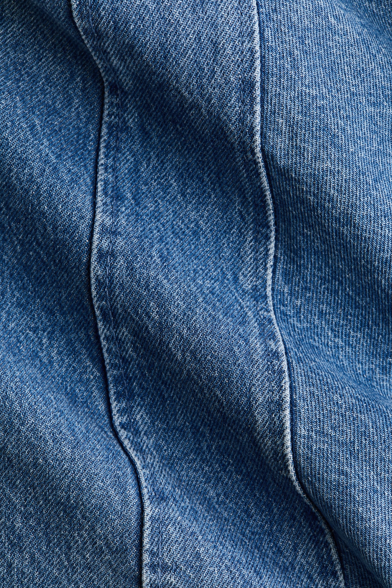 Flared-Skirt Denim Dress - image 5