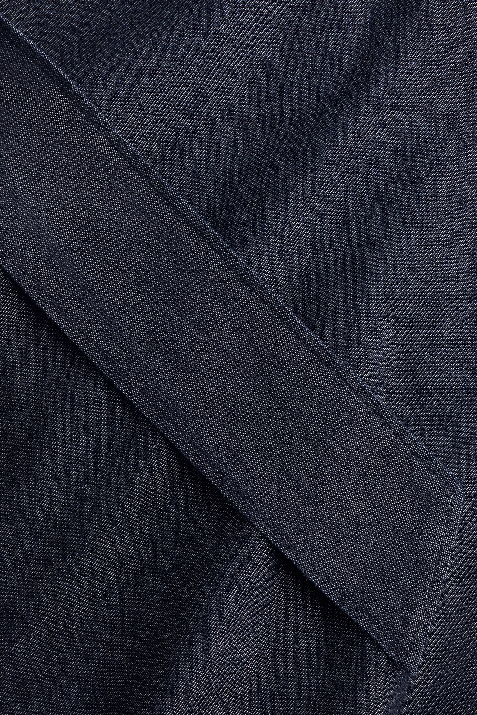 Vestido denim con cuello fular - Azul denim oscuro - 4