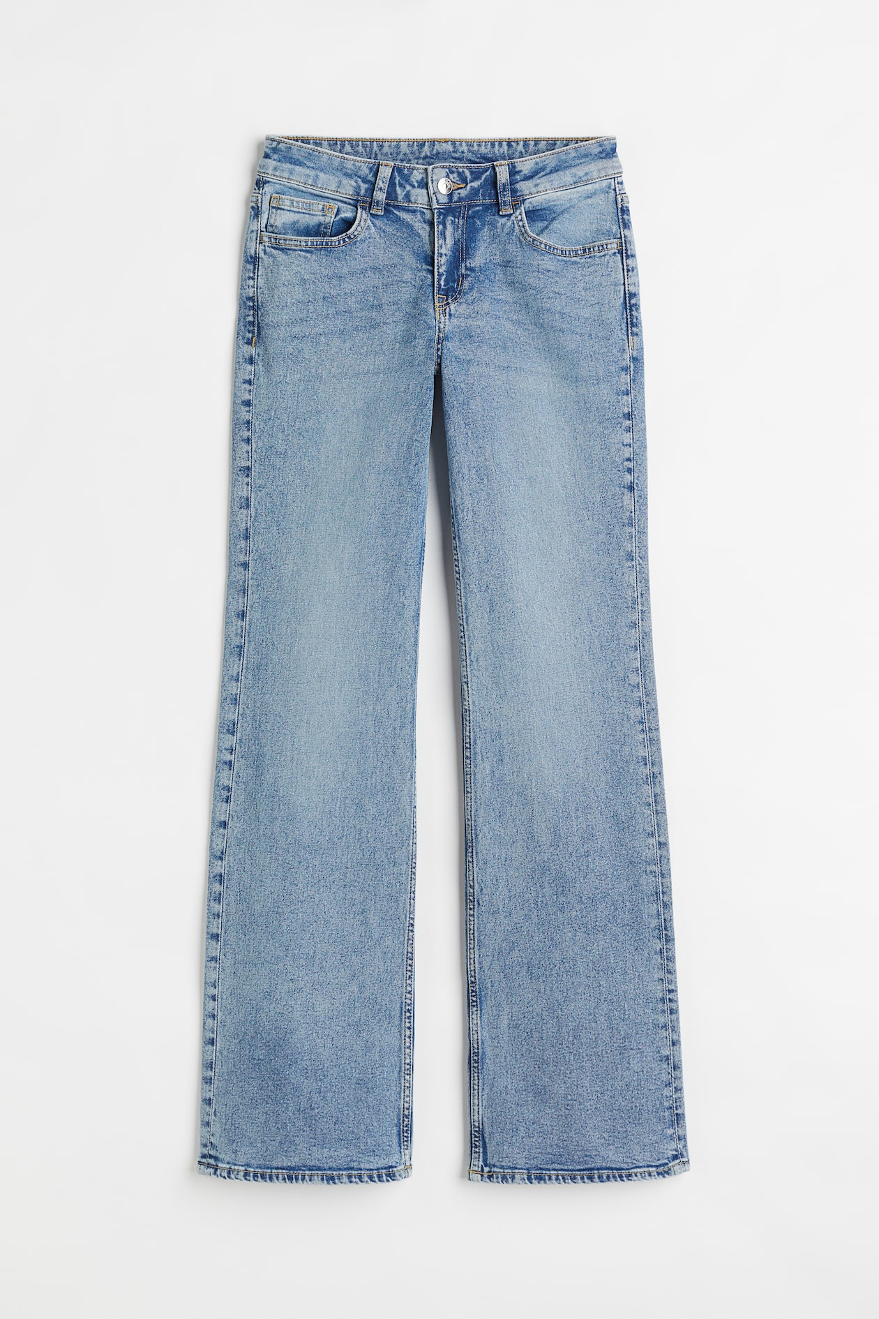 Flare Low Jeans - Low waist - Long - Light denim blue - Ladies | H&M US