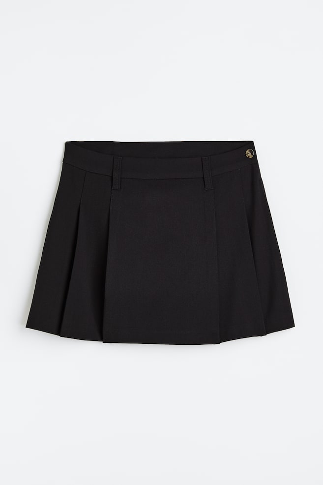 Pleated skirt - Black/Beige/Checked/White - 2