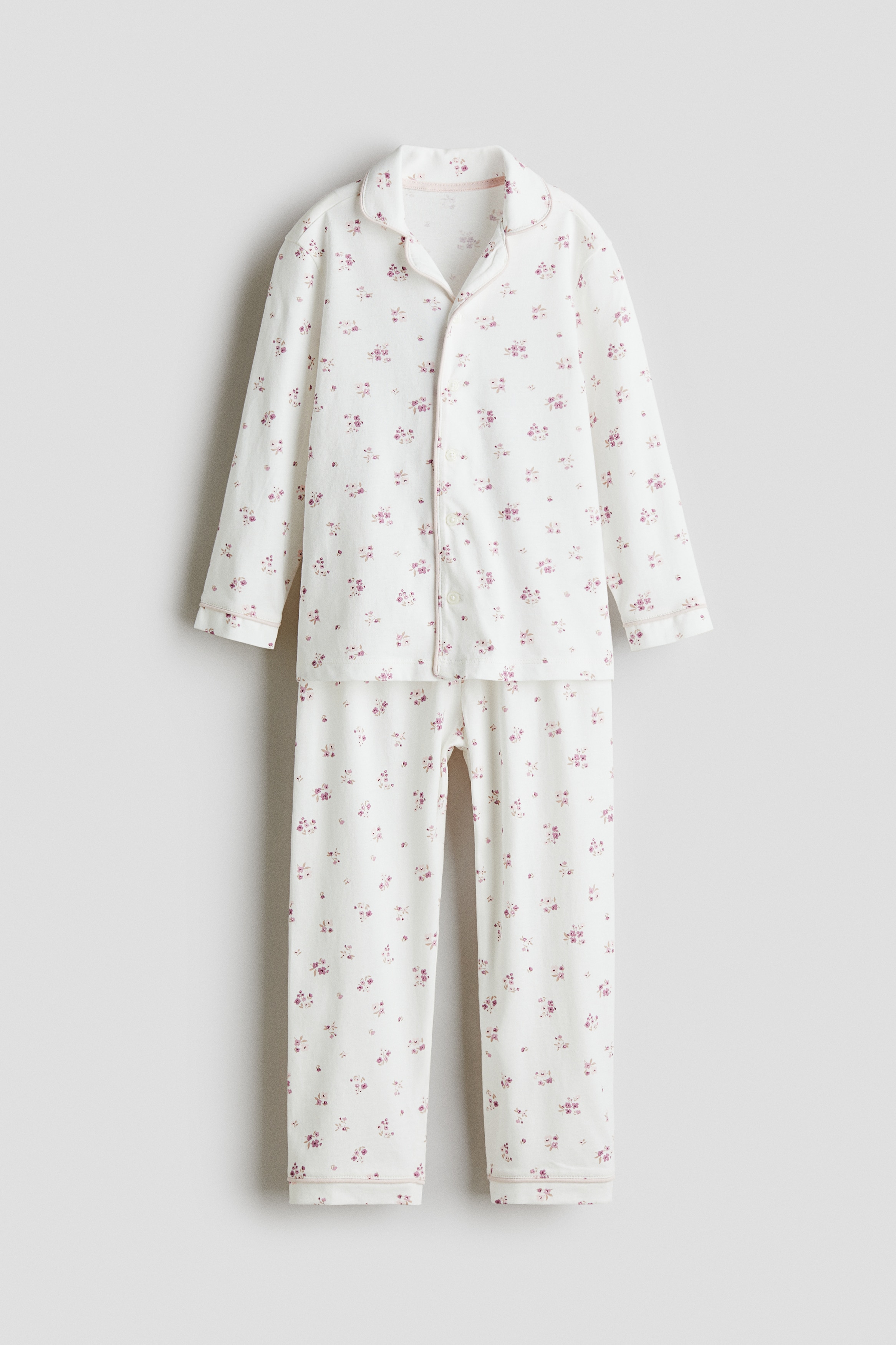Fille - Pyjama en jersey à motif Blanc/fleuri - Size: 98/104 (2-4Y)  - H&M