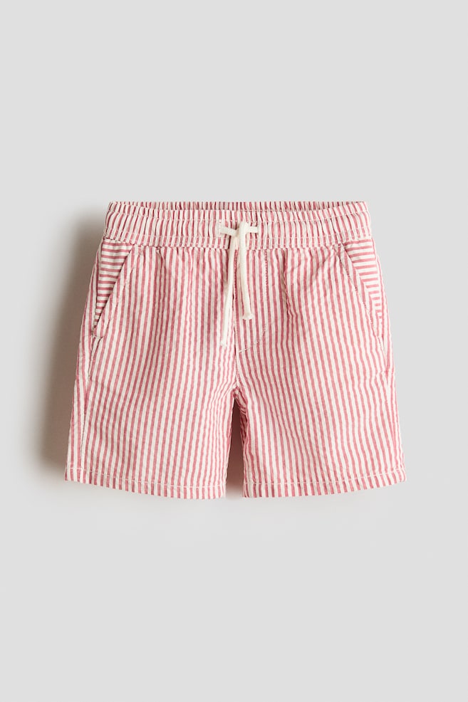 Seersucker shorts - Red/Striped/Blue/Striped - 1