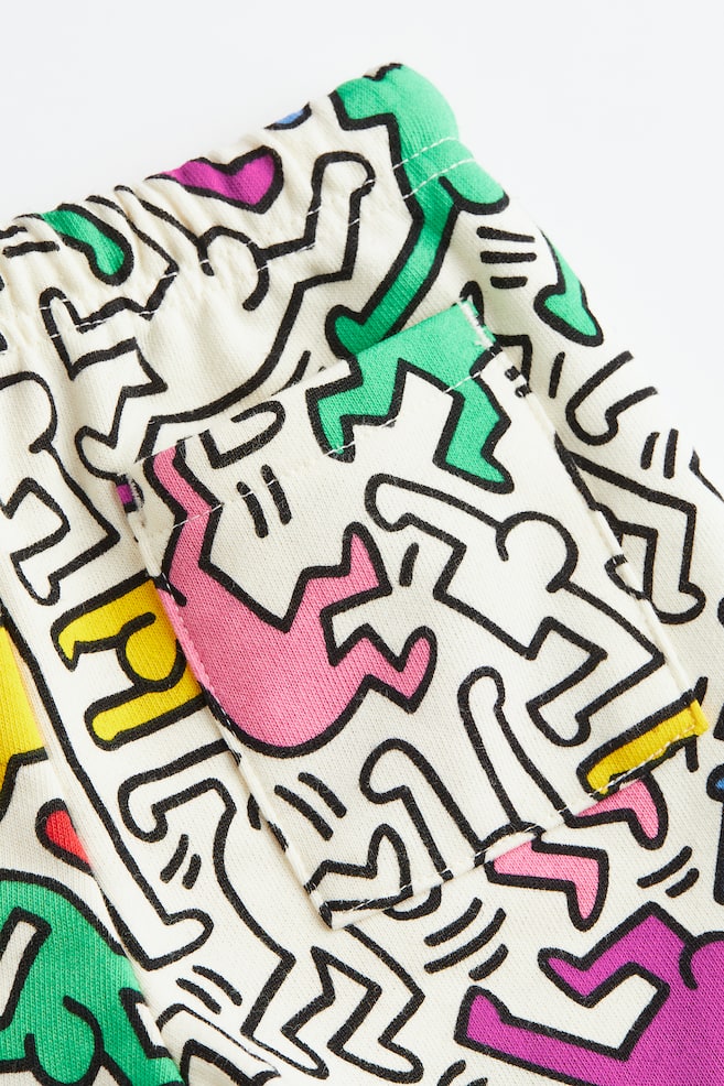 2-delat sweatshirtset med tryck - Crèmevit/Keith Haring - 2