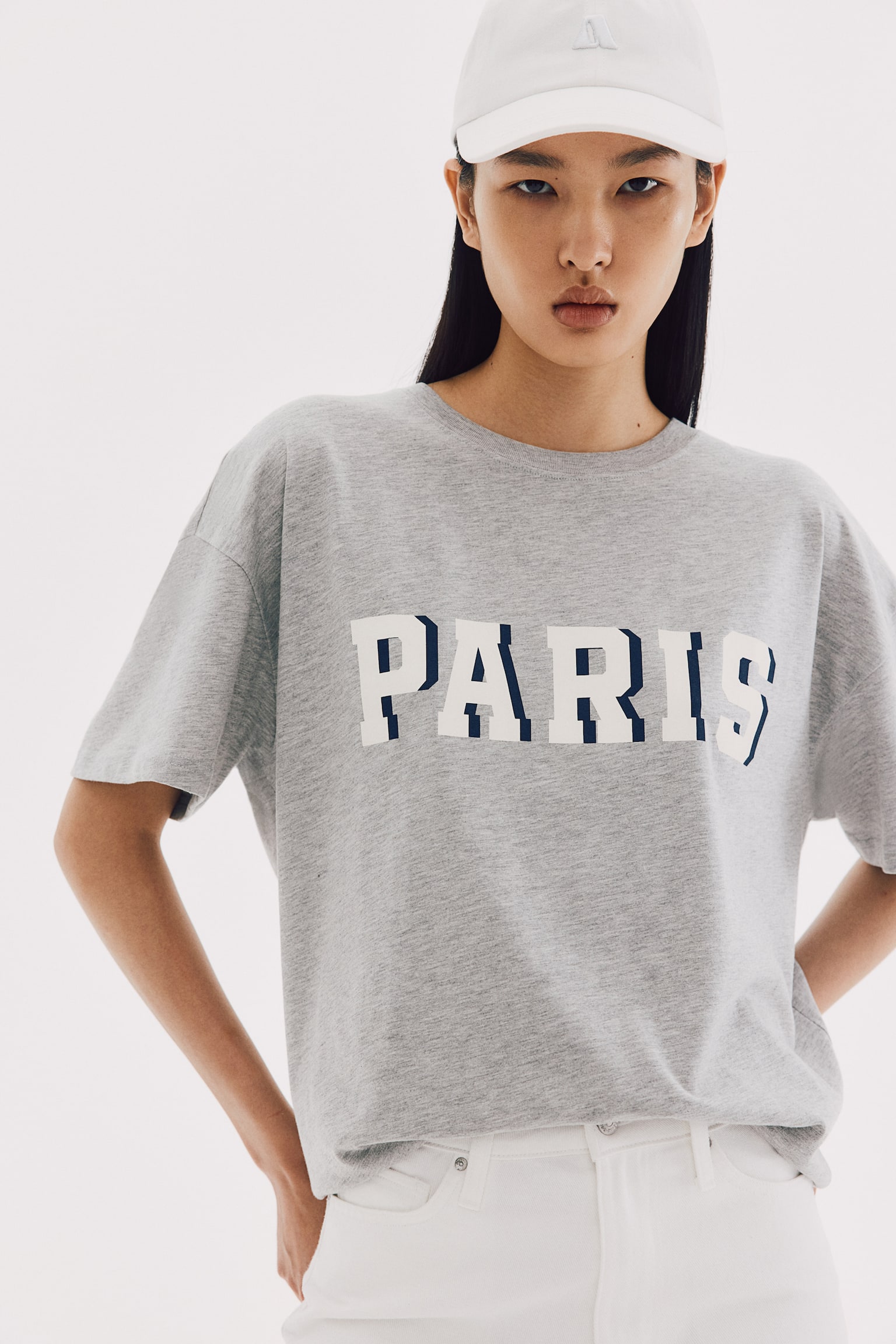 Print Tee - Light grey marle/Paris/White/Cream/Monaco/Dark grey/Los Angeles/White/Lemons/Cream/Café Fleurie - 1