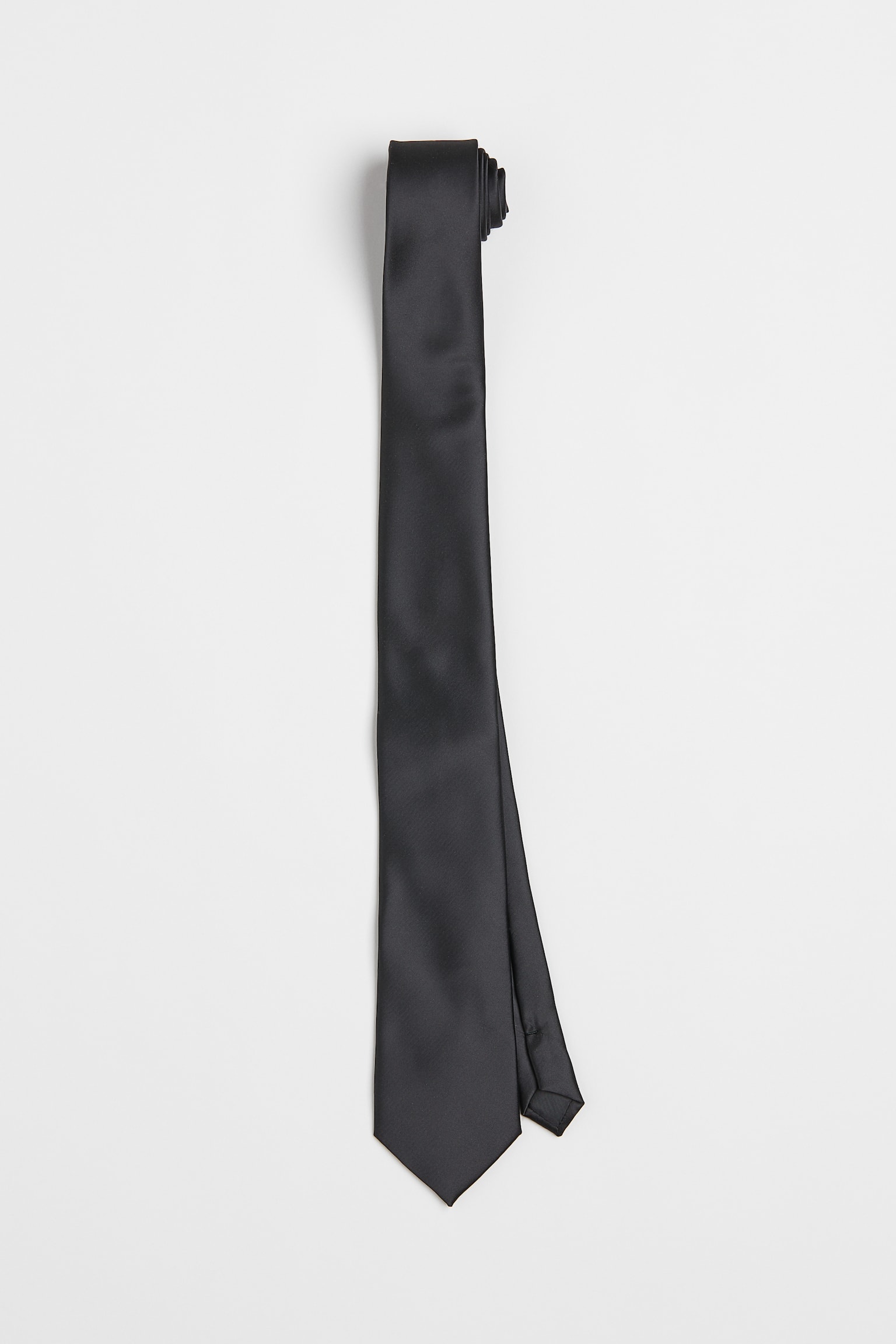 Satin tie - Black - 1