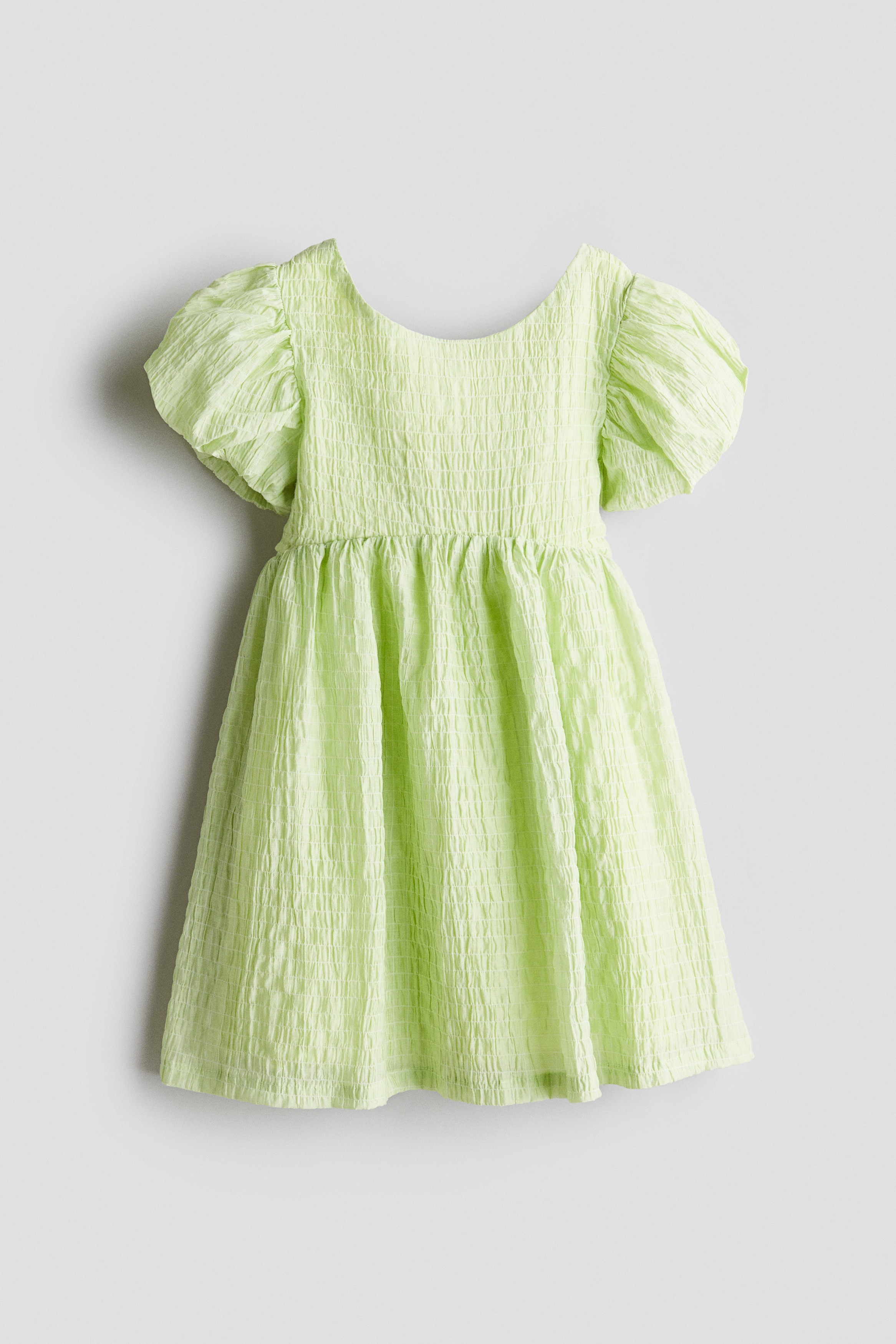 Robe en seersucker - Vert clair