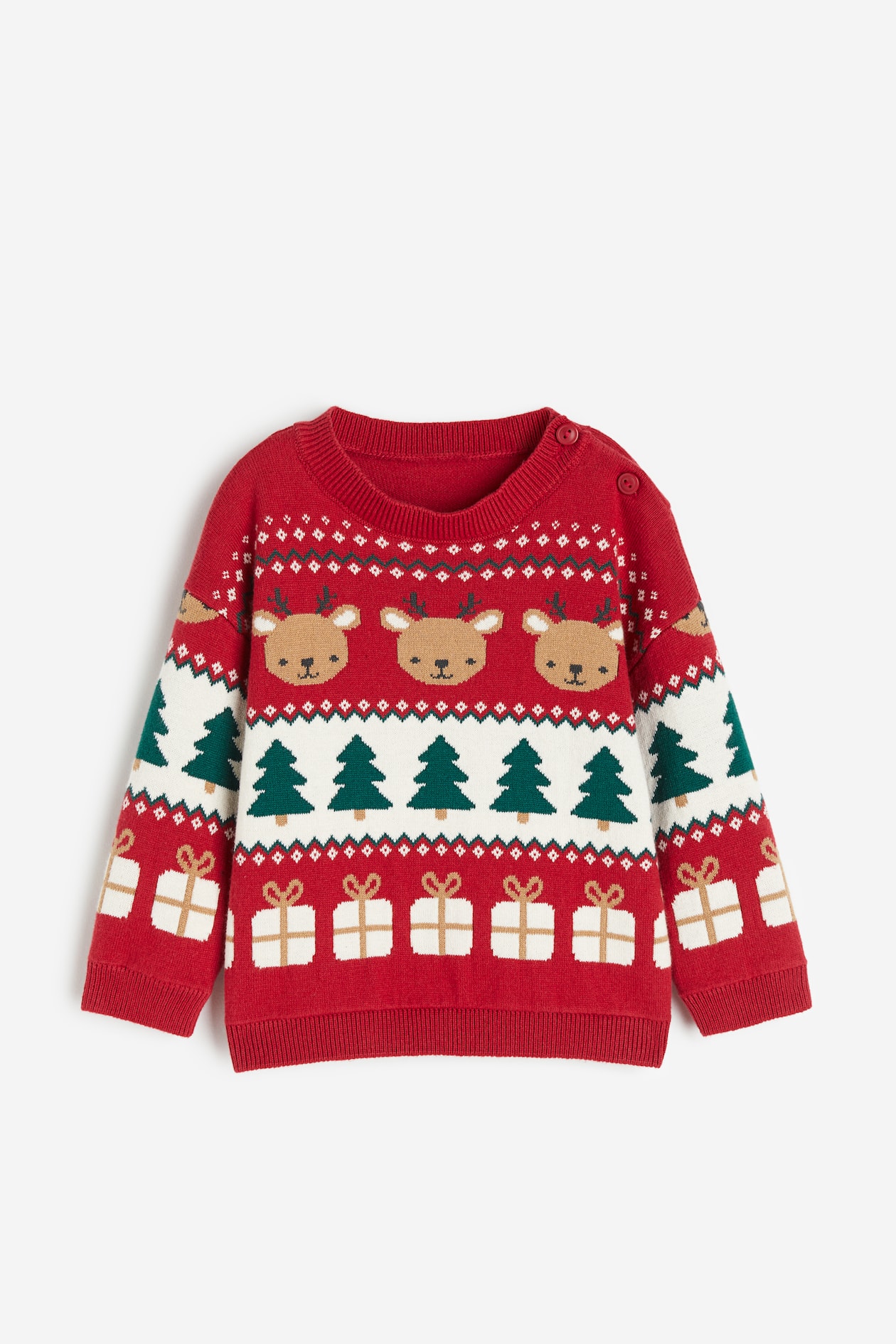 Weihnachtspullover Damen Sweater Mit Weihnachtsmotiv Jacquard