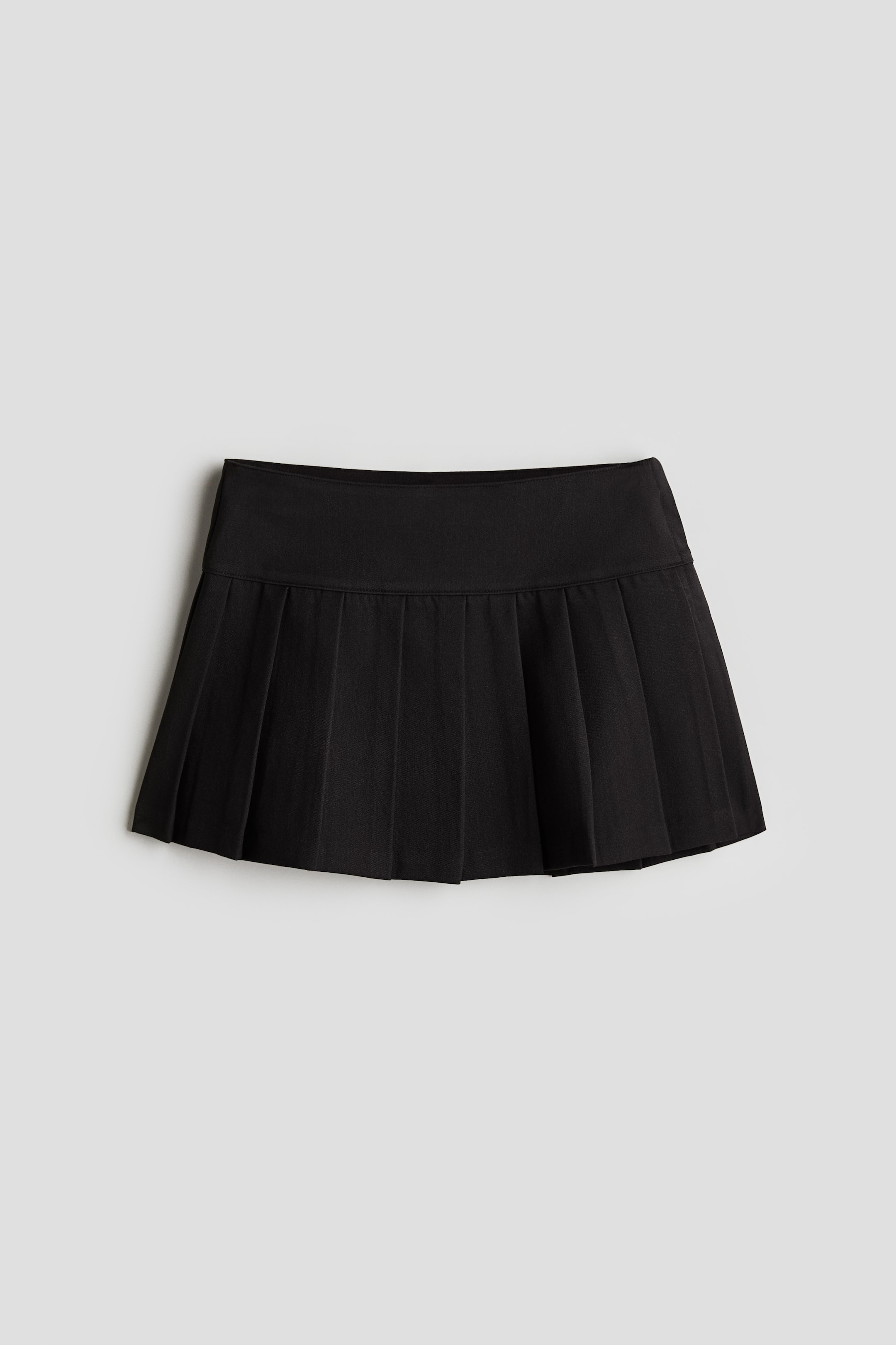 Pleated Twill Skirt