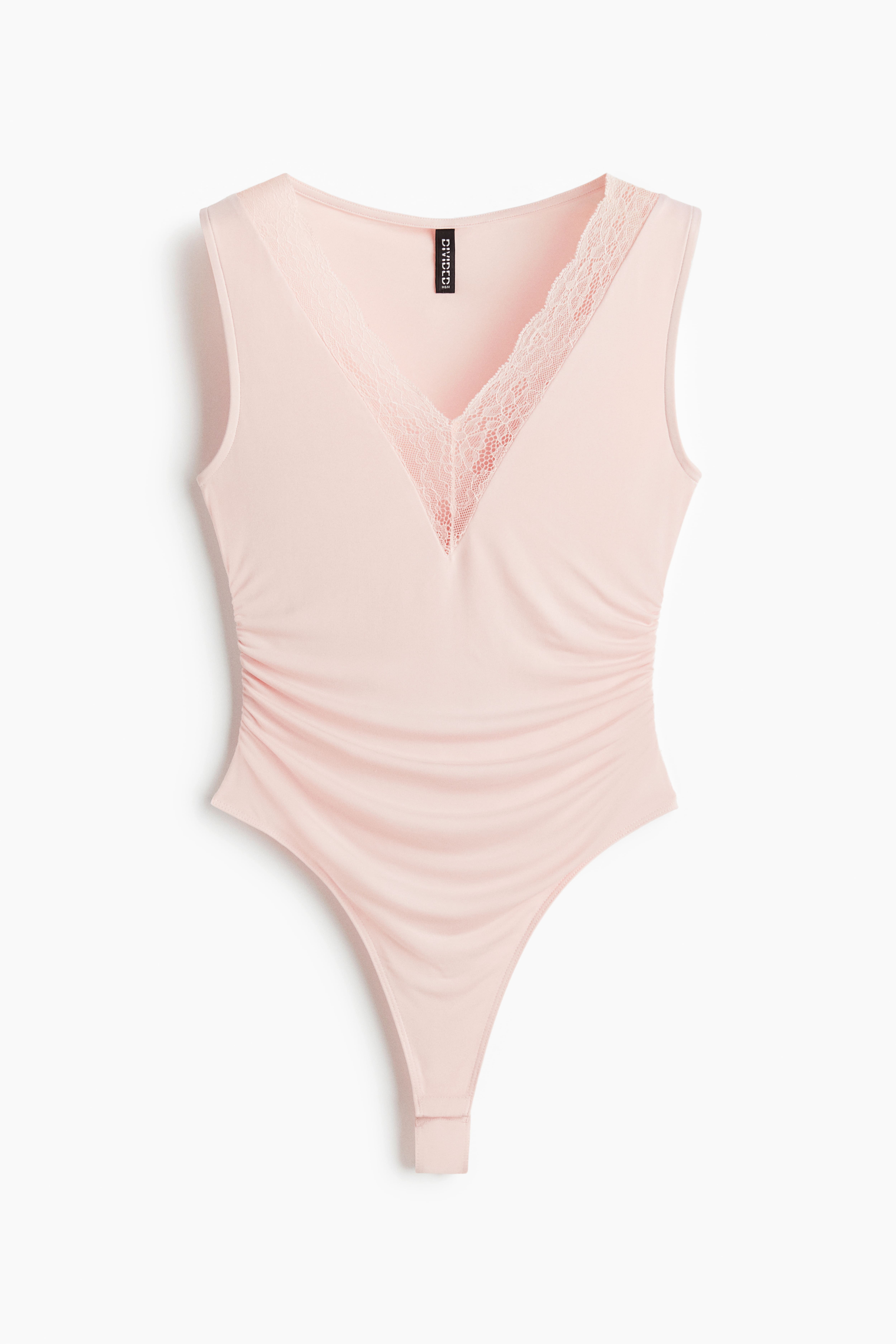 Lace-Trimmed Thong Bodysuit