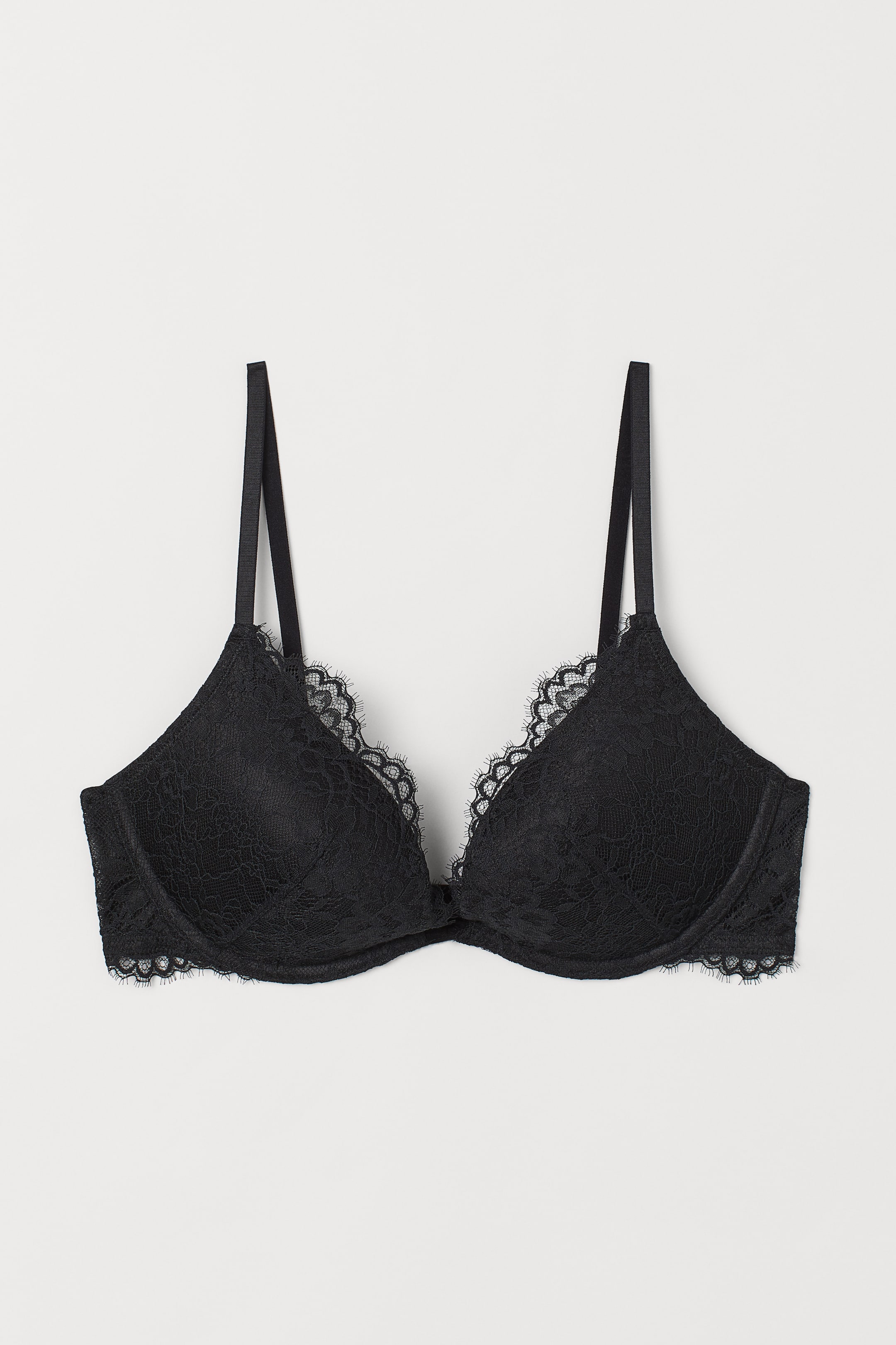 Ver imagem maior: Sutiã push-up em renda - Preto - SENHORA | H&M PT 1