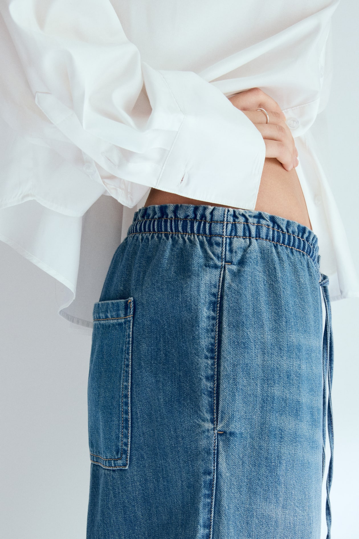 Denim Pull-On Pants - image 3
