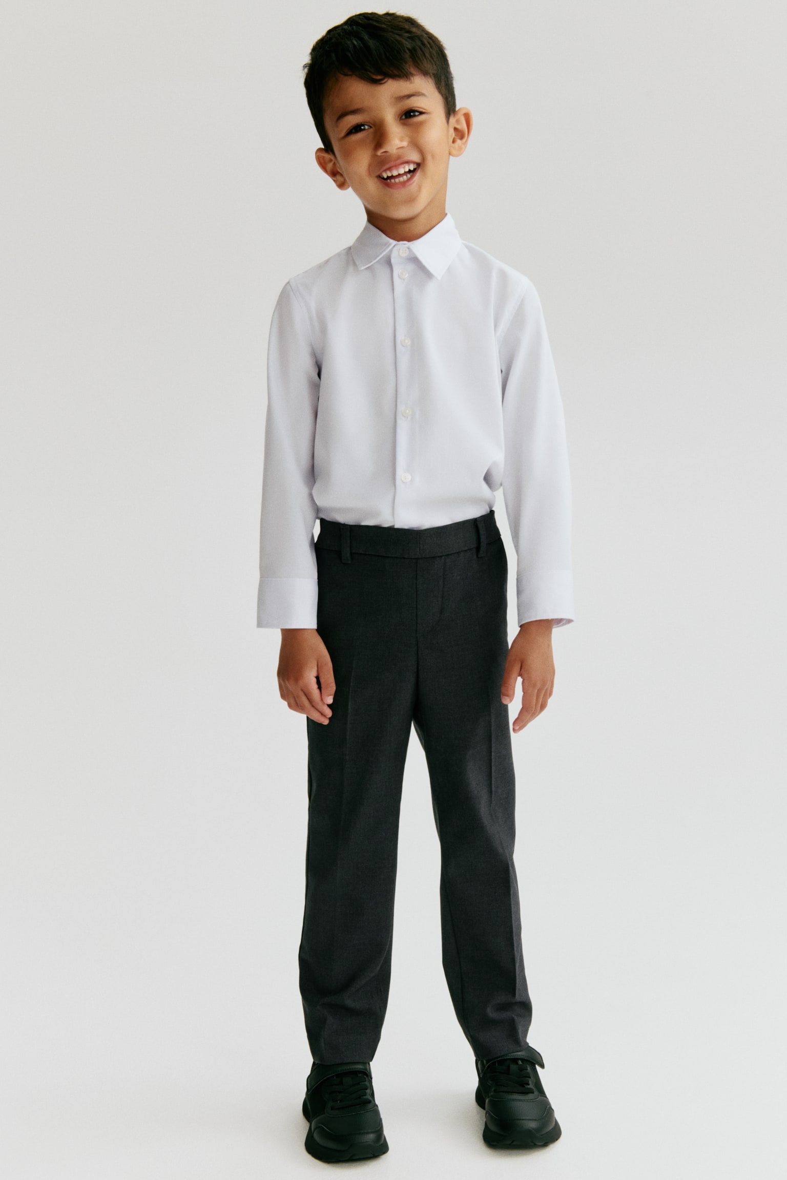 Lot de 2 pantalons scolaires Straight Leg - Gris foncé - 1