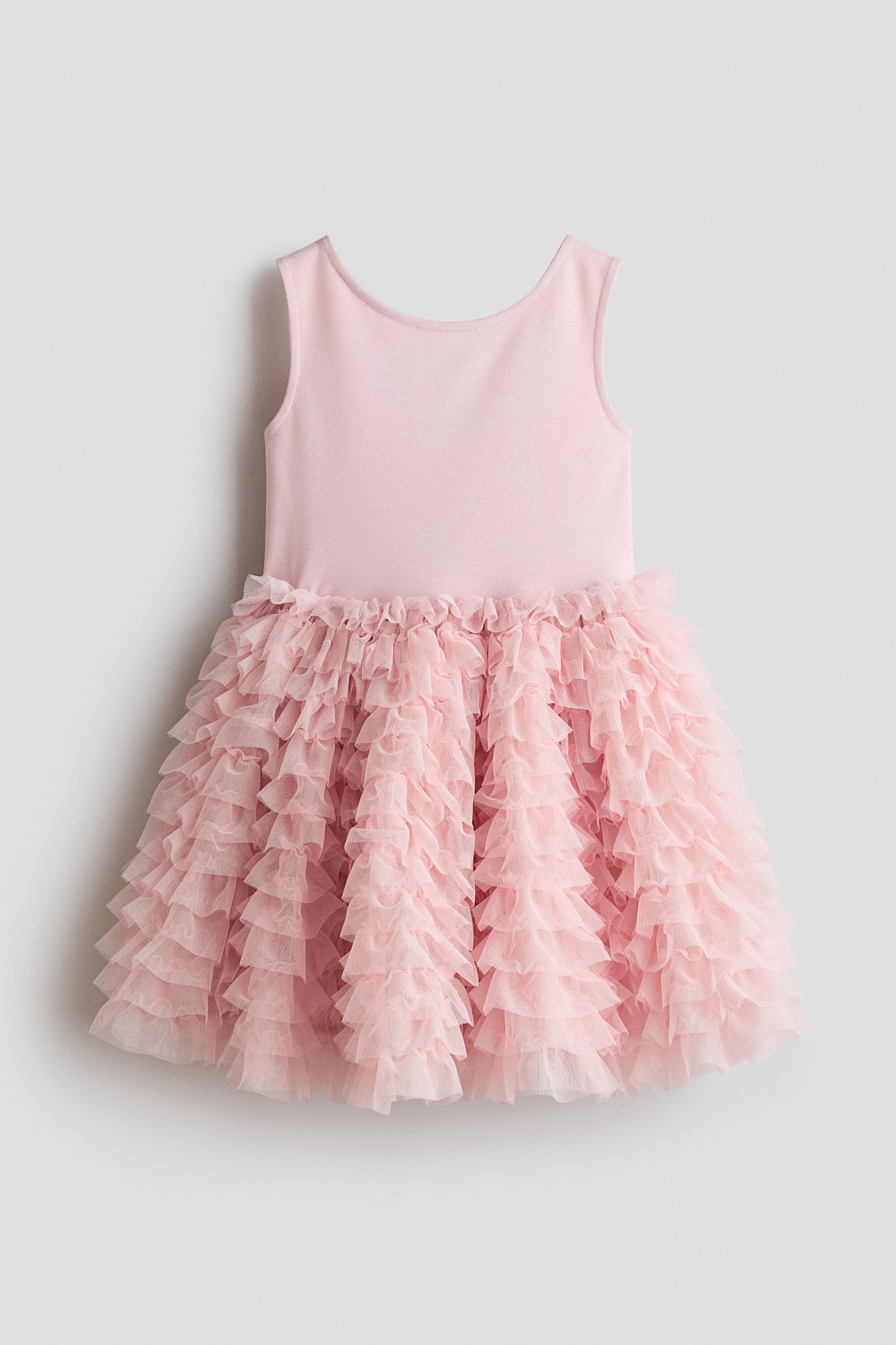 Vestido con vuelo - Rosa/Verde claro/Rosa/Brillos