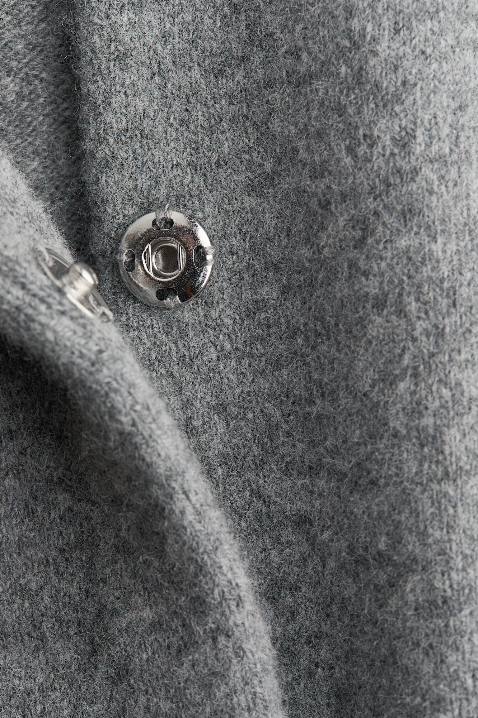 Женский кардиган H&M Wool-Blend, цвет: Светлый серый меланжевый — фото 5