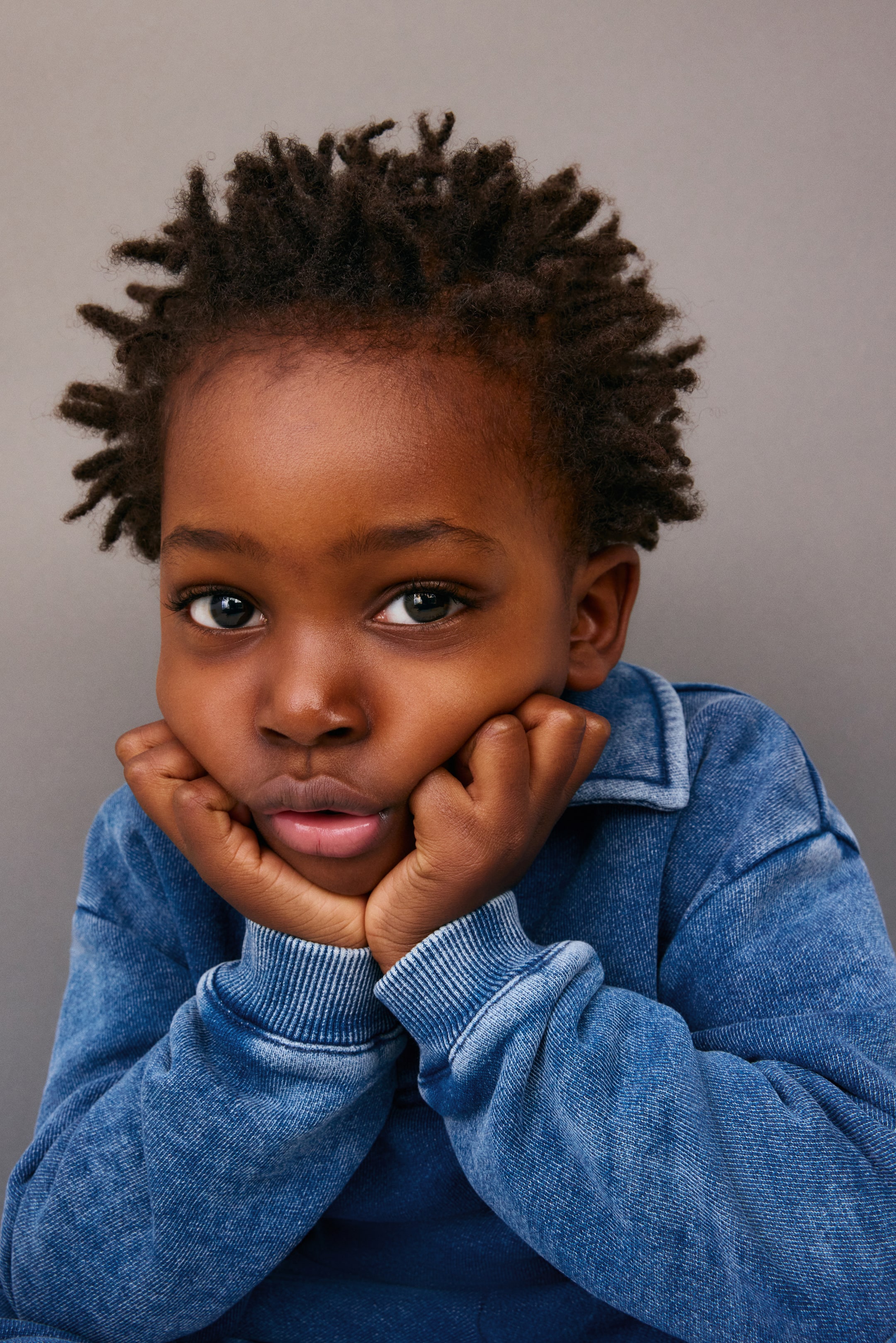 View larger image: Cotton sweatshirt polo shirt - Dark blue - Kids | H&M IN 2