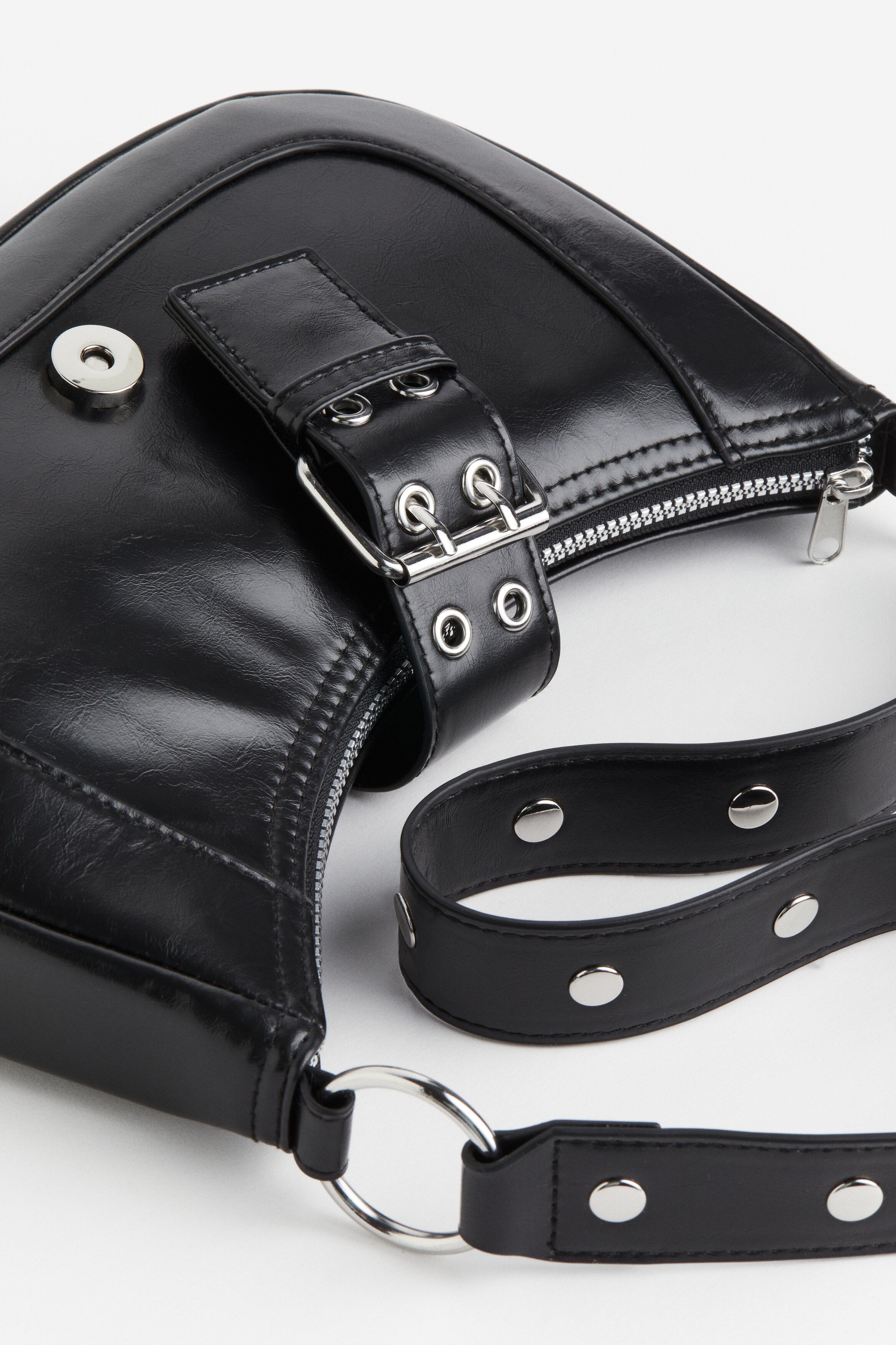 Coated shoulder bag - Black - Ladies | H&M GB